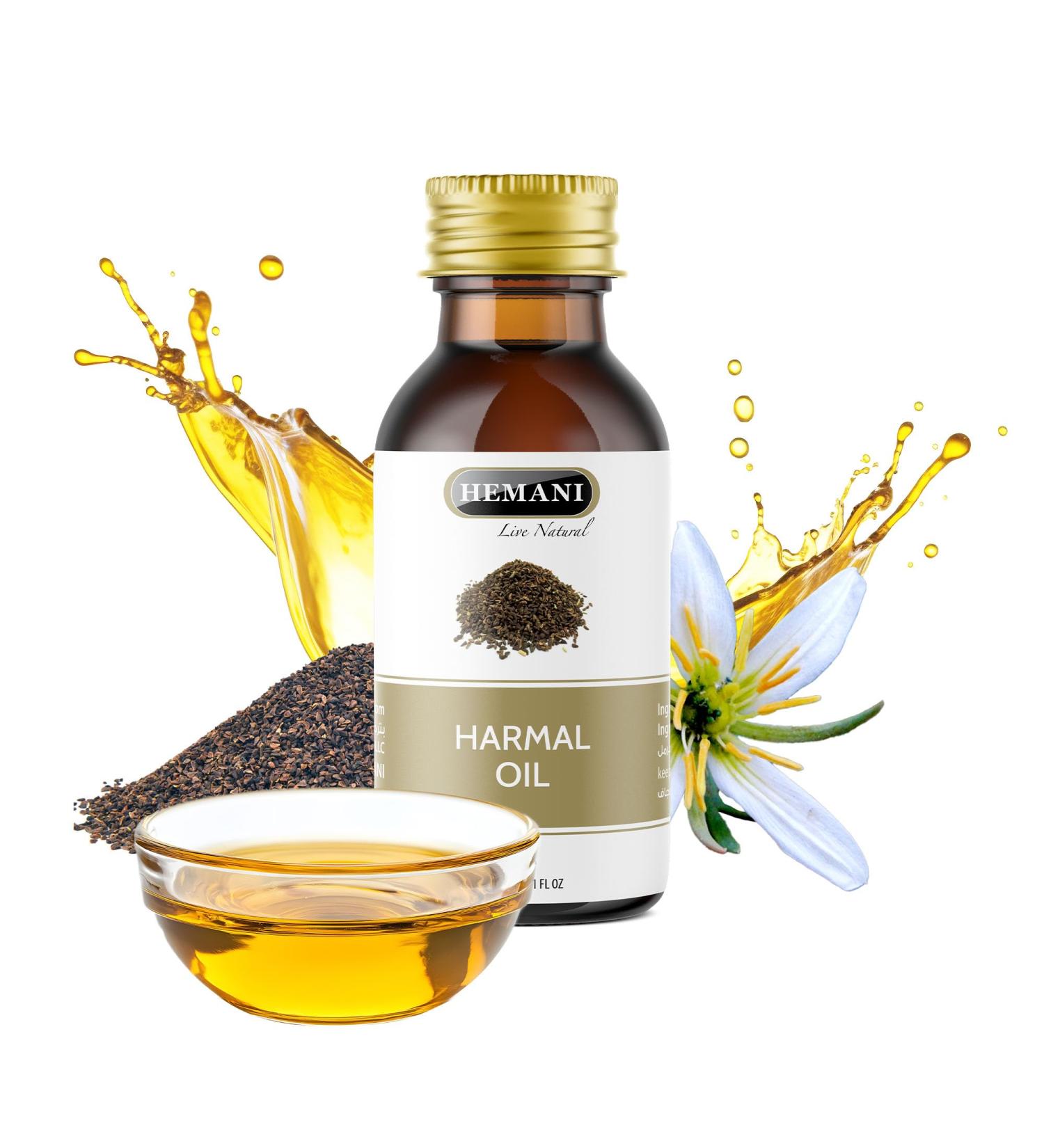 Hemani Harmal Oil 30mL Peganum Harmala Natural Oil for Skin & Hair Care Non-GMO Cold-Pressed Premium Quality Multi-Purpose Use. - Buy Online on GoSupps.com