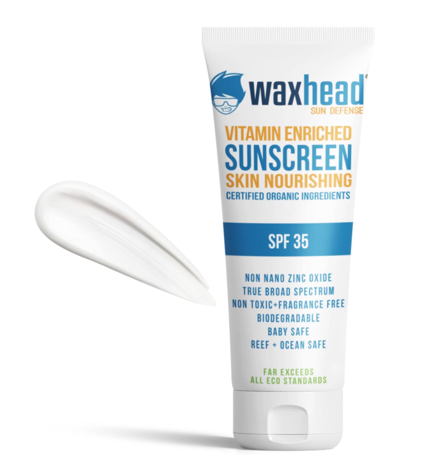 Waxhead Zinc Oxide Sunscreen - Biodegradable Zinc Sunscreen for Sensitive Skin - EWG Rated 1 (4 oz) - Buy Online on GoSupps.com