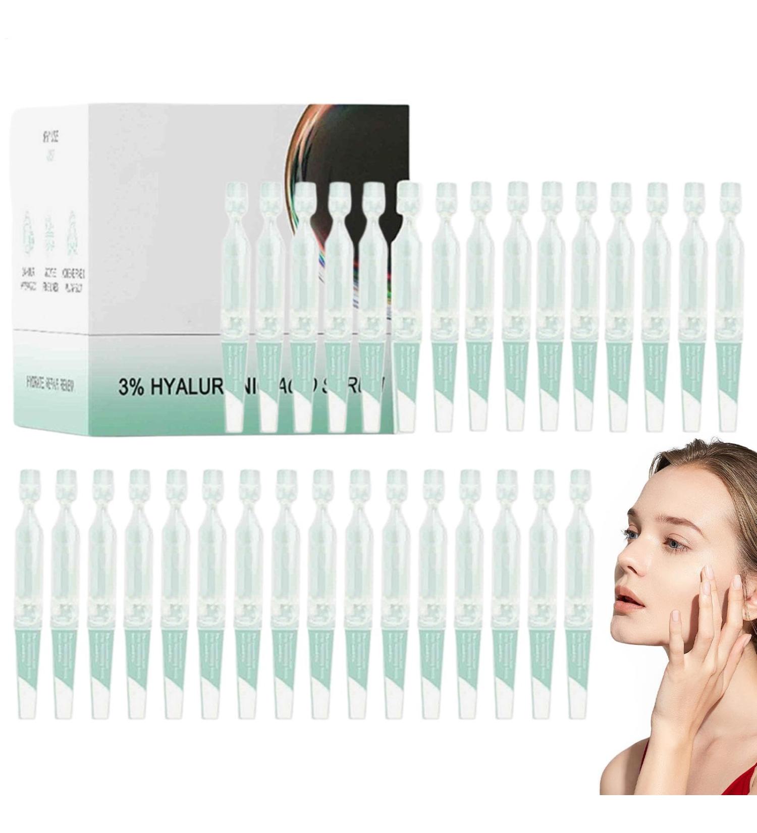  Bsbkoj Hyaluronic Acid Tube Face Moisturizing Hyaluronic Acid 1.2ml X 30 Pieces Non-Greasy Women's Skin Care for Friends Family Locking Moisture and Helping Reduce Appearance - Buy Online on GoSupps.com
