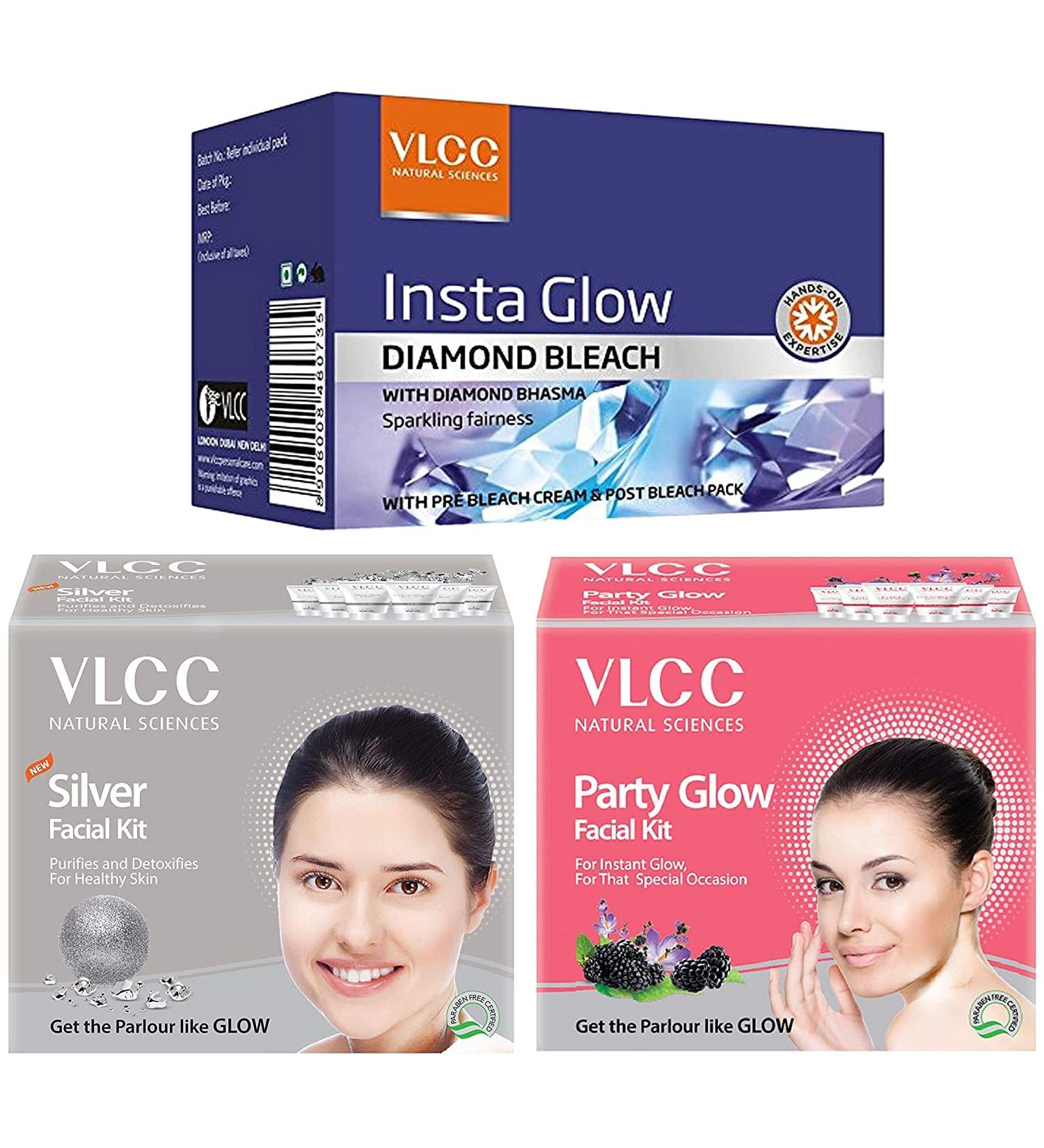 Women s Facial Kit - Diamond Bleach & Silver Facial Pack (2-Piece 60g Each) | International Shipping Available - Buy Online on GoSupps.com