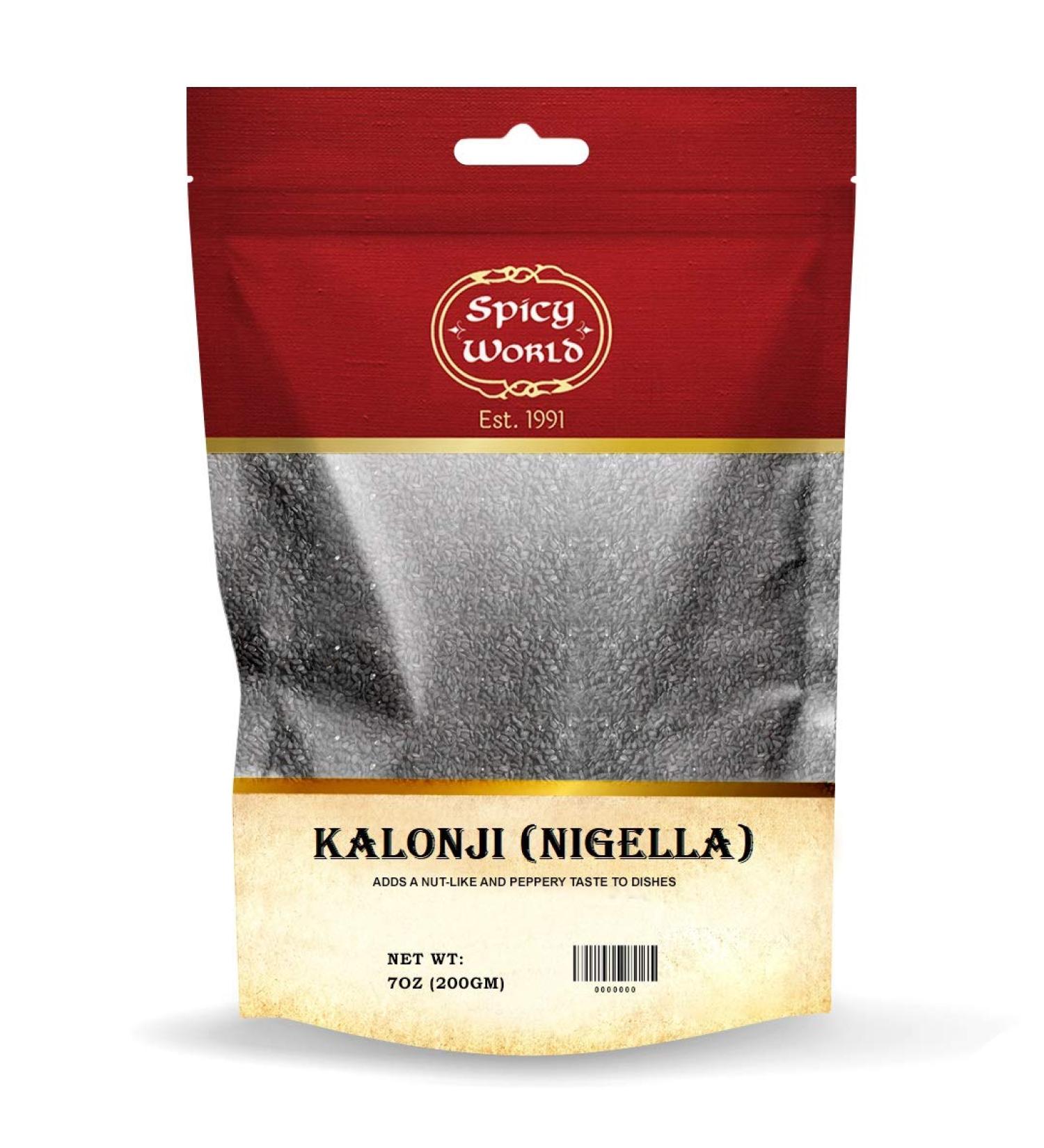 Spicy World Kalaunji (Onion Seeds/Nigella Sativa/Black Seeds) 7oz Bag - Premium Quality Culinary Spice - Buy Online on GoSupps.com