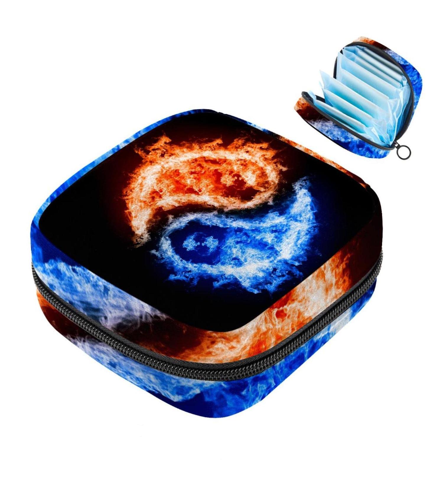 Buy Women's Retro Napkin Storage Bag | Yin-Yang Menstrual Cup & Portable Bandages - Ideal for Period Needs - Buy Online on GoSupps.com