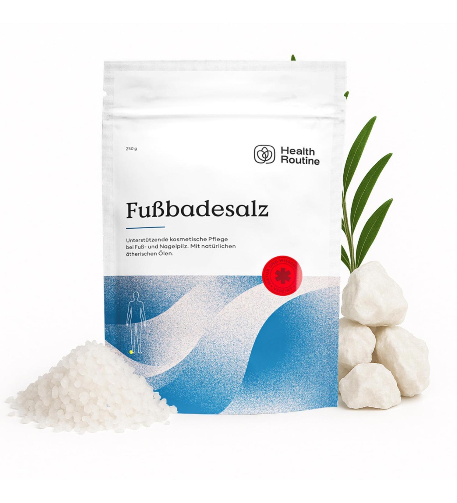 Health Routine Fusbadezals Sels de bain pour les pieds avec huile d arbre th Pour le soin et l hygi ne des pieds base d ingr dients 100% naturels (1 Pack) - Buy Online on GoSupps.com