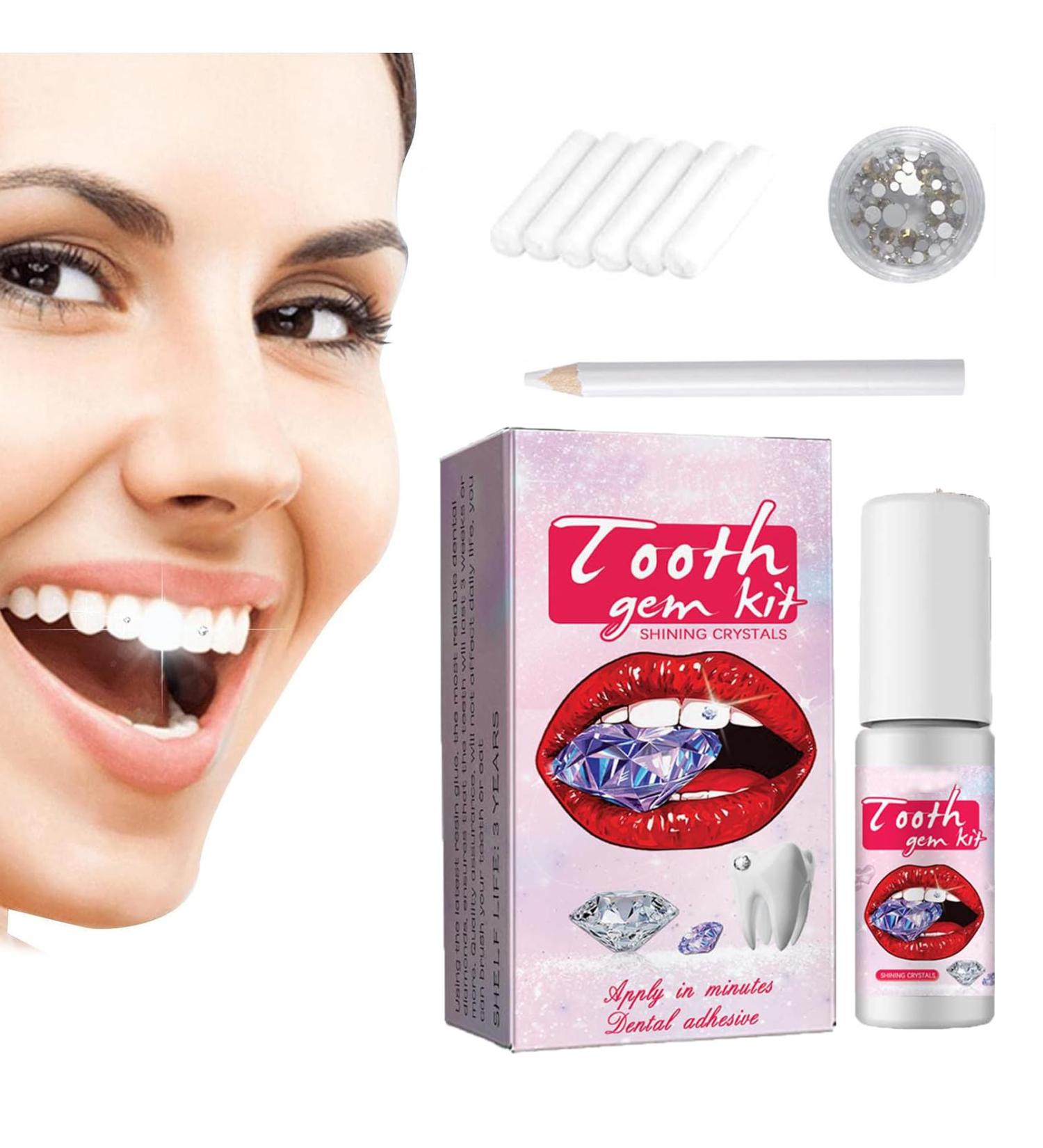Tkekruh Tooth Gemstone Kit | DIY Tooth Crystal Decorations & Tartar Jewels with Hardening Light - Buy Online on GoSupps.com