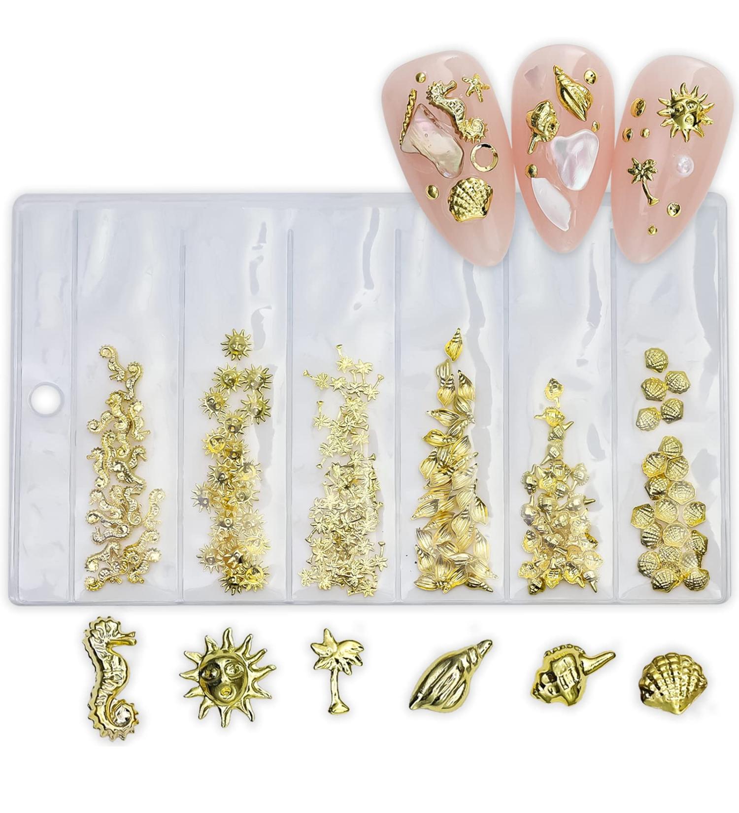 FEIlei 3D Nail Charms Heart Nail Art Studs Nail Jewelry for DIY Crafts Nail Art Decor - Buy Online on GoSupps.com