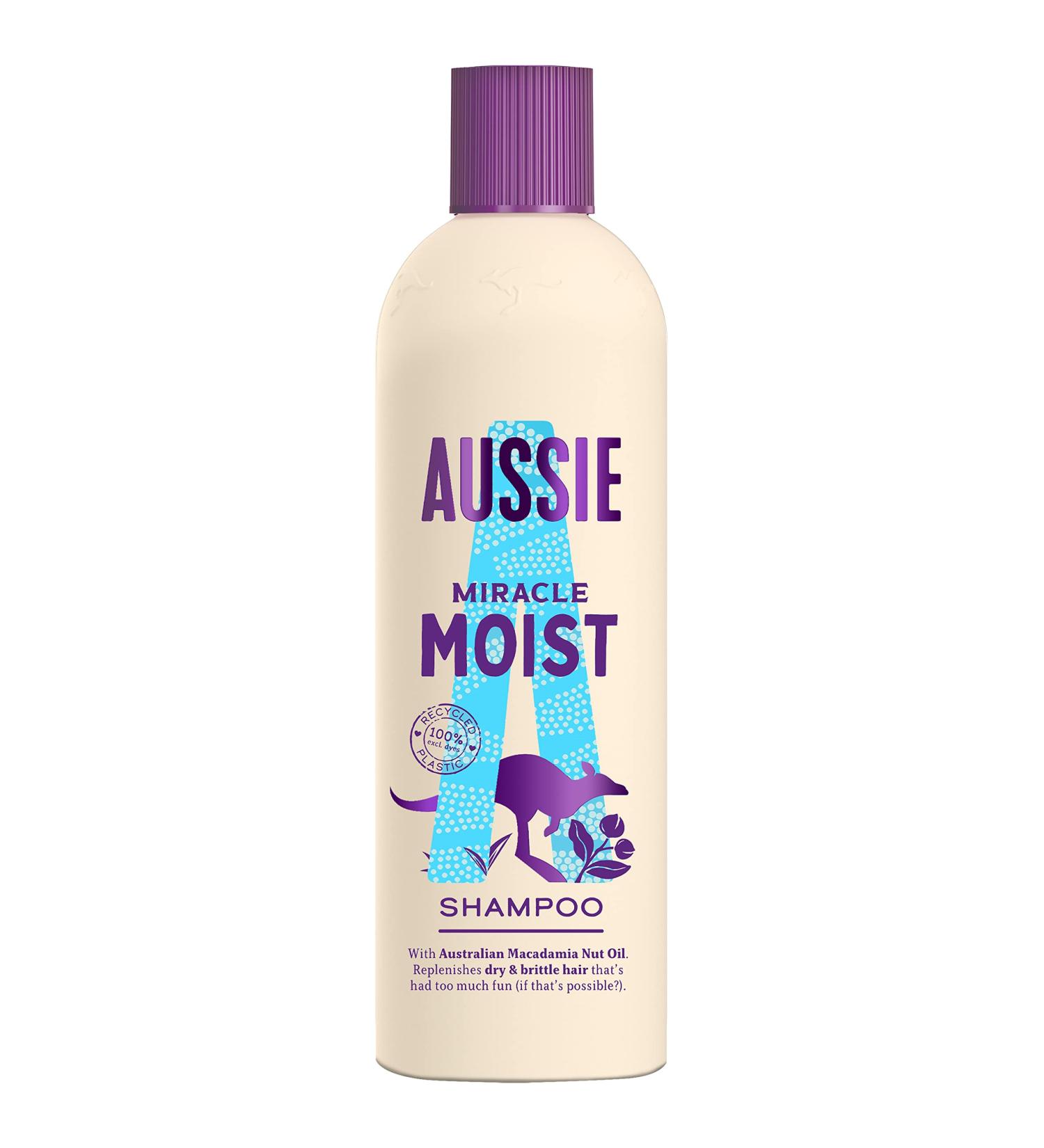 Aussie Miracle Moist Shampoo 300ml - Hydrating & Nourishing Hair Care | International Shipping Available - Buy Online on GoSupps.com