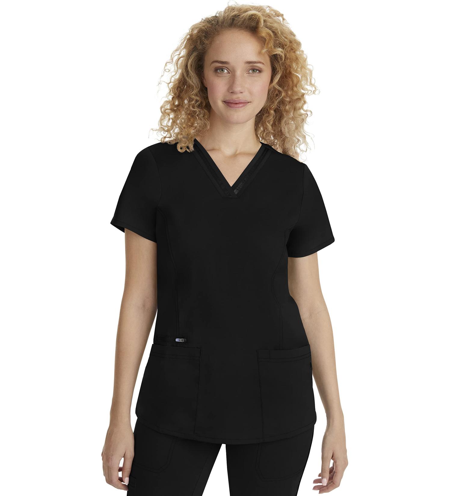 Healing Hands Purple Label Scrubs Top 2278 Jasmin | Women's V-Neck Scrub Top XL Black - Buy Online on GoSupps.com