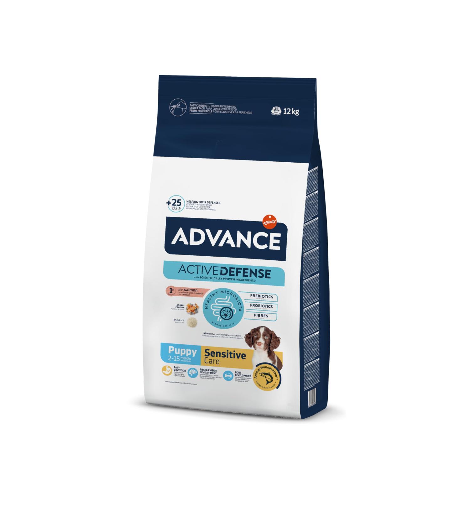 Advance Sensitive Puppy Food for Dogs Puppies of All Sizes with Digestive Sensitivities to Salmon 12 kg - Buy Online on GoSupps.com