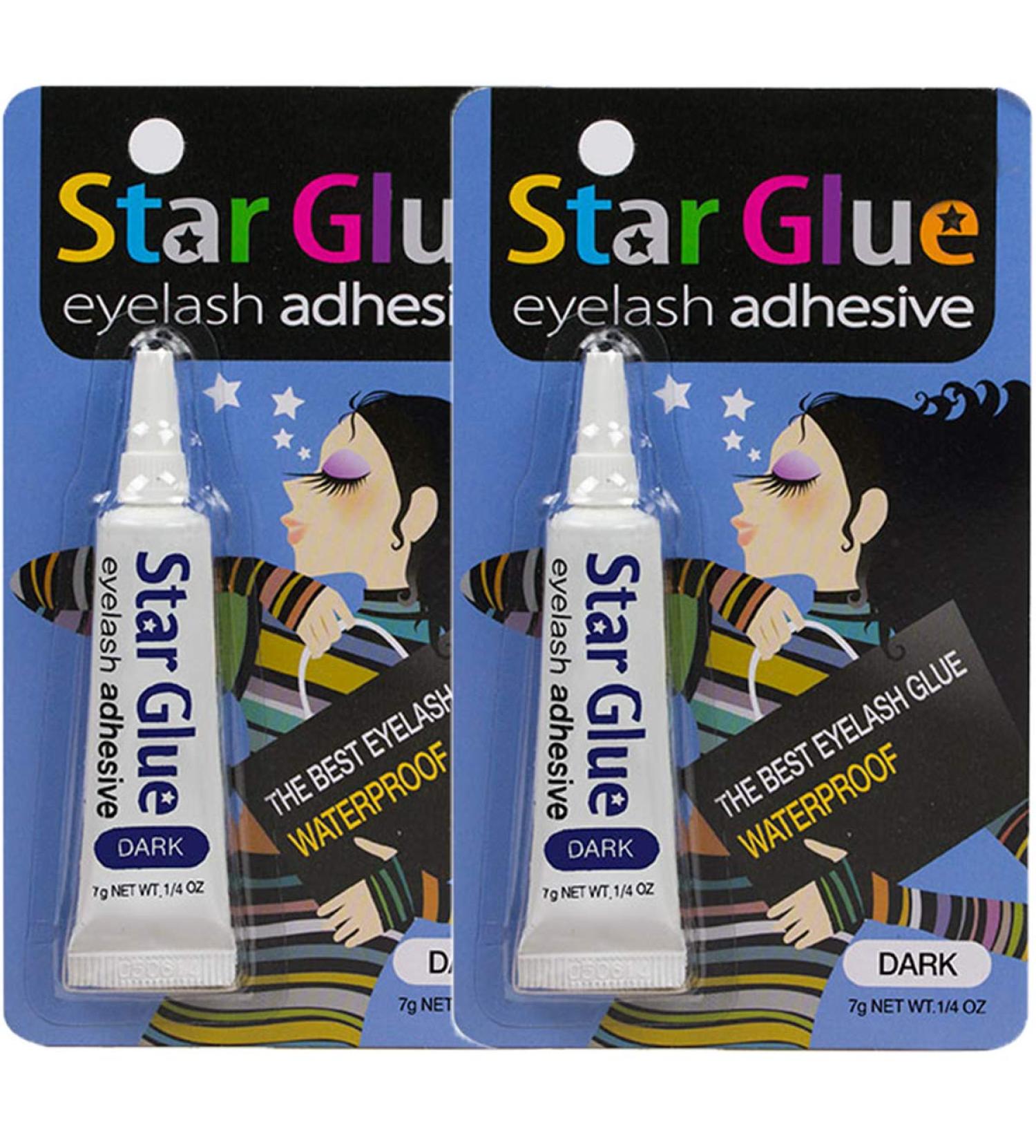 2packs of Star Eyelash Glue for Strip Lashes (Dark) 7g (1/4oz)