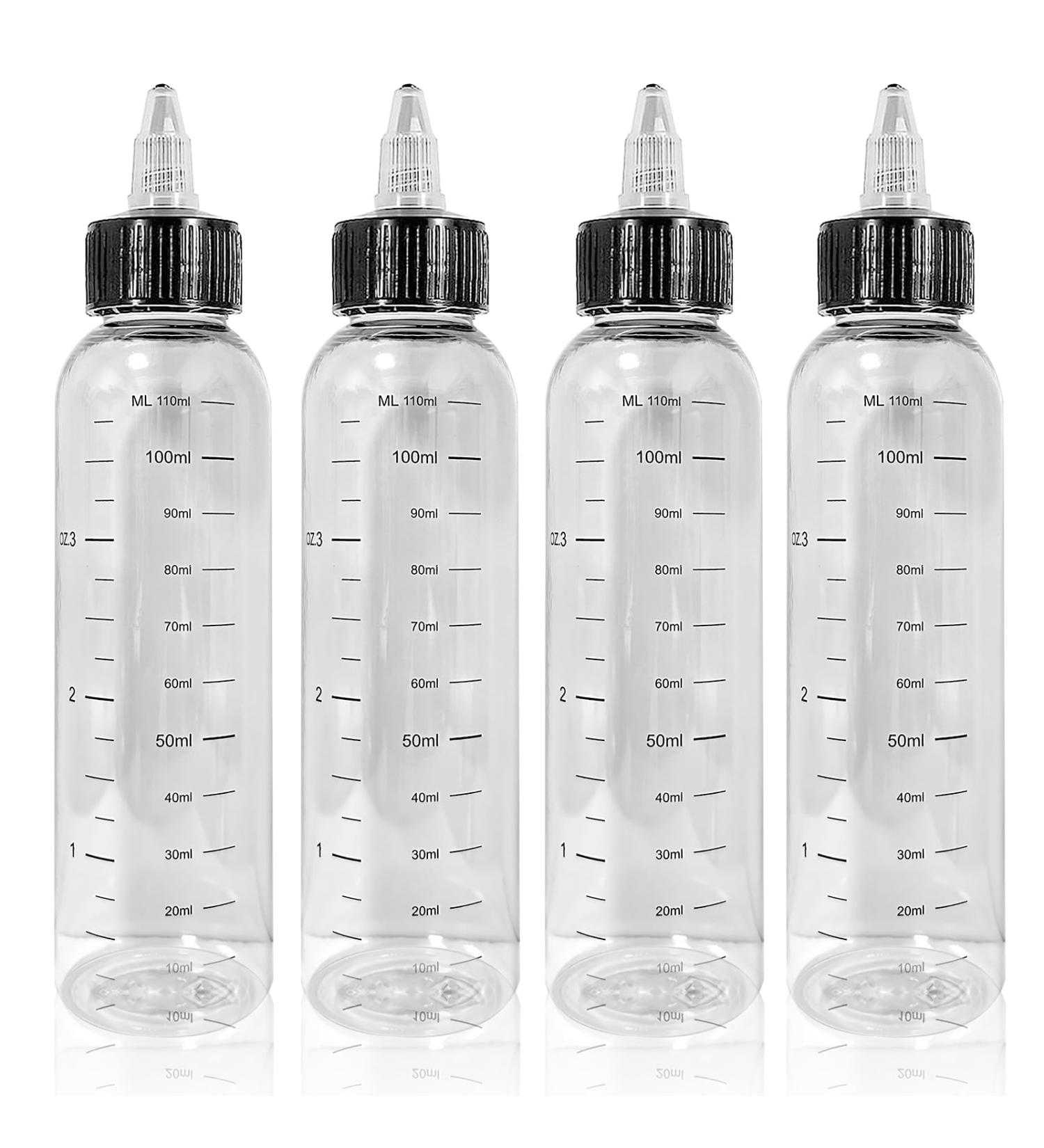 Banbaoni Hair Oil Applicator Bottle 4Pcs Oil Applicator Bottle for Hair Oil Bottle for Hair Applicator Bottle with Tip Squeeze 120ml for Salon Hair Care Hair Coloring Paint Art Glue - Buy Online on GoSupps.com