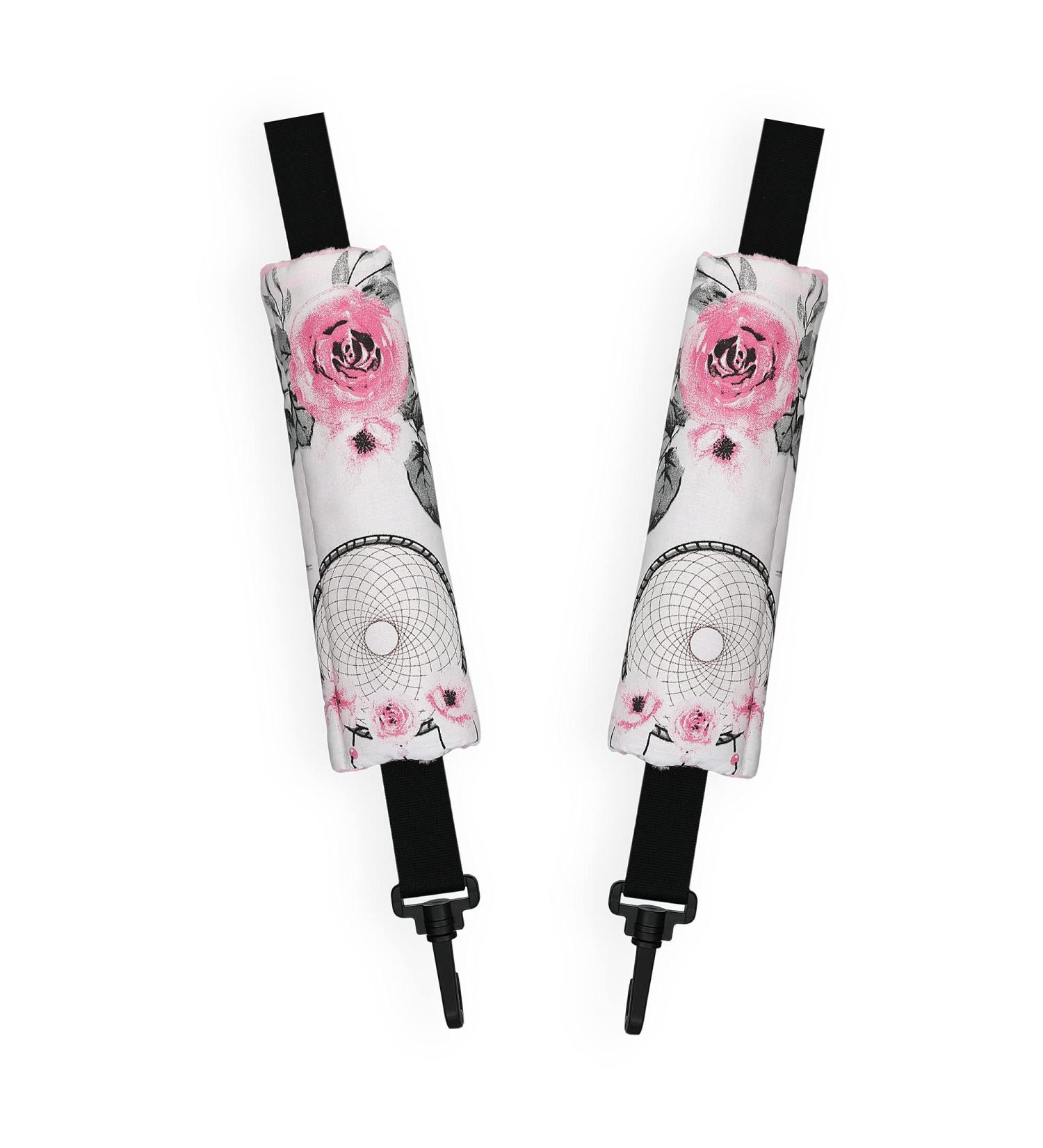 Harness Seat Belt Strap Covers Padded Universal New Reversible Set of 2 (Dream Catchers/Pink) Dream catchers / pink - Buy Online on GoSupps.com