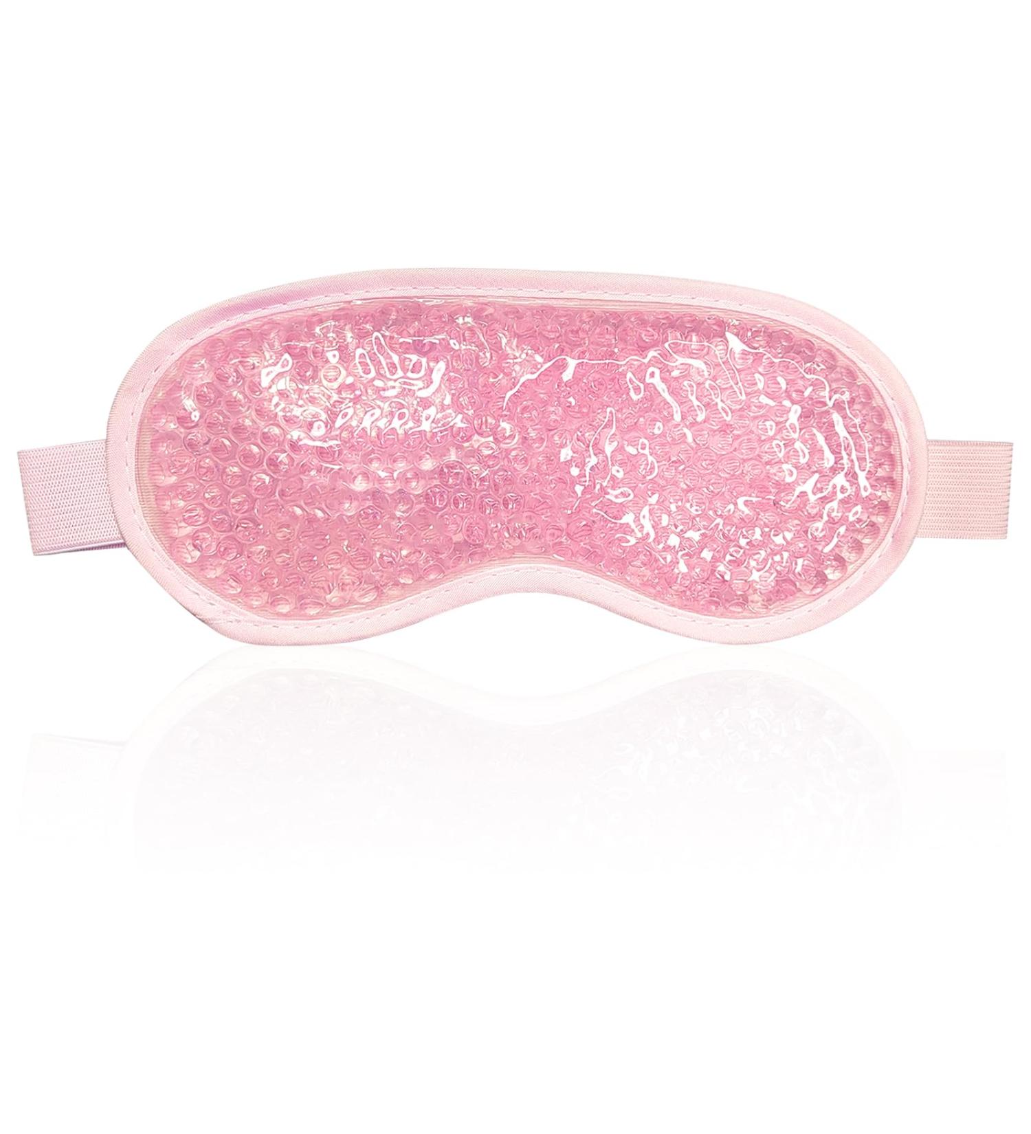Cooling Eye Mask | Gel Pearl Cool Mask for Hot/Cold Therapy | Eye Relaxation & Sleep Aid | Reusable Pink Design - Buy Online on GoSupps.com