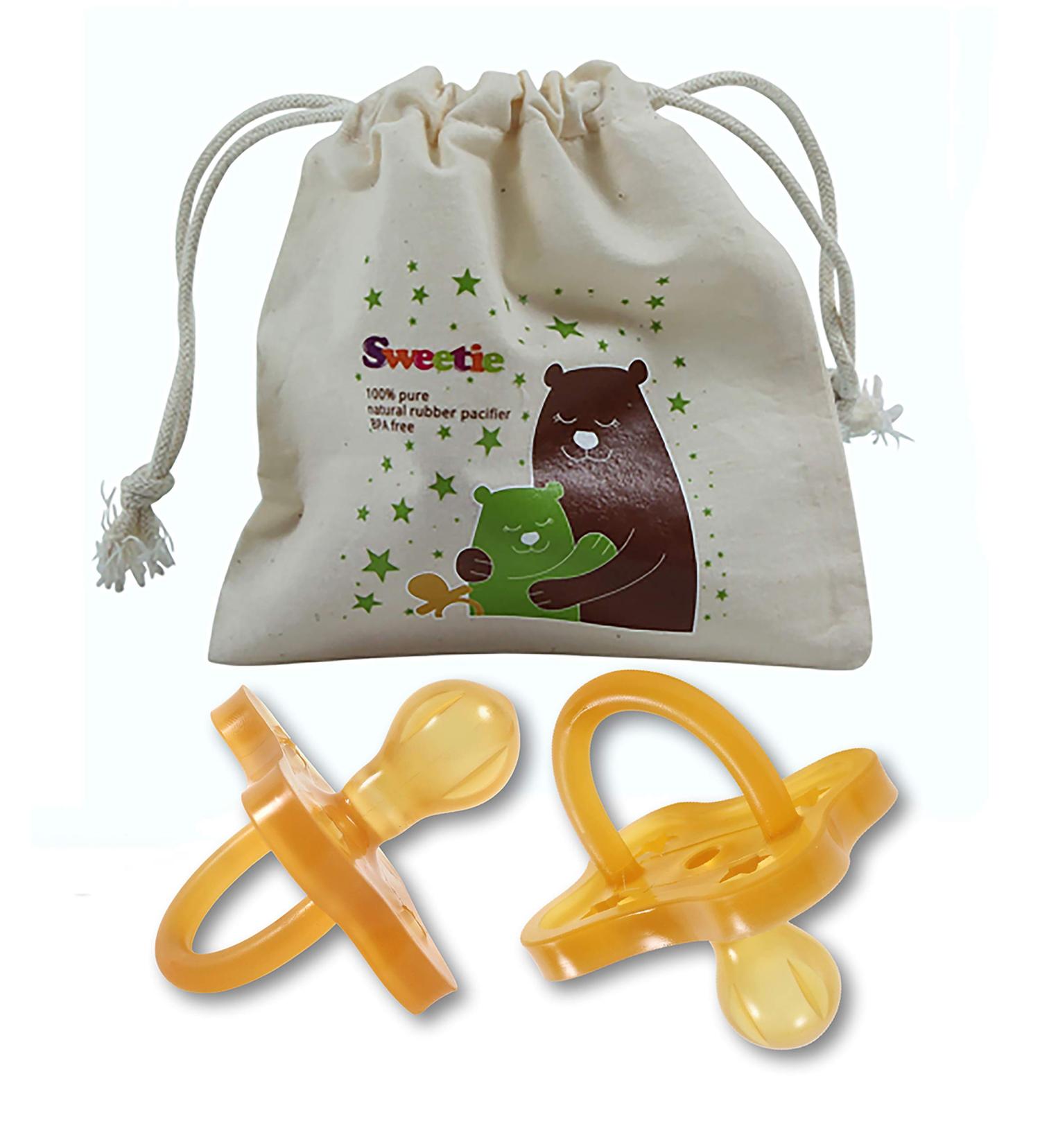 Sweetie Rubber Pacifier - Star Shape Natural Rubber Rounded Nipple | 12-18 Months - Shop Internationally! - Buy Online on GoSupps.com