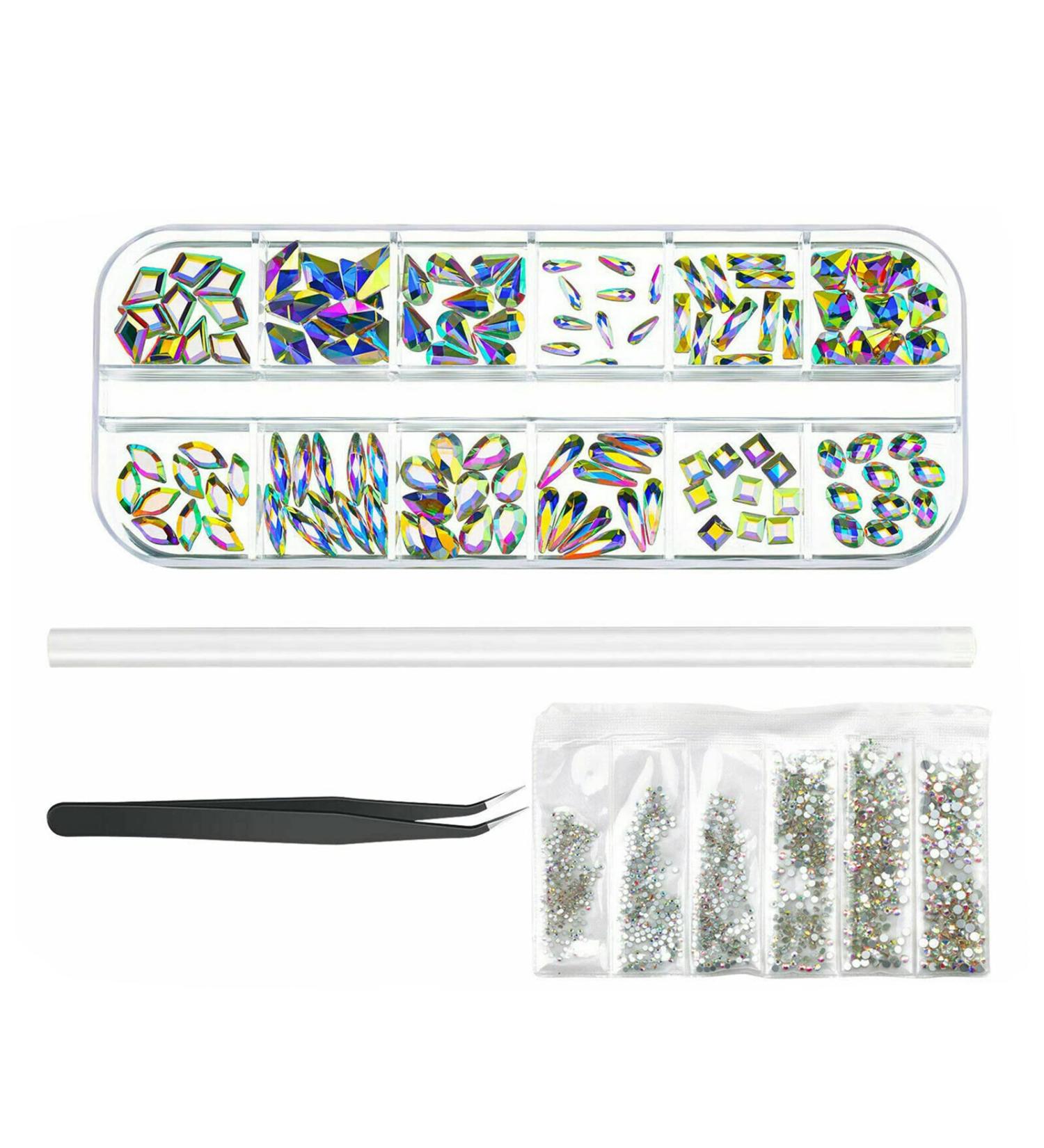 Nail Crystal/Flat Back Round Rhinestones Nail Art Craft/Cloth/Shoe/Bag DIY Tool - Buy Online on GoSupps.com