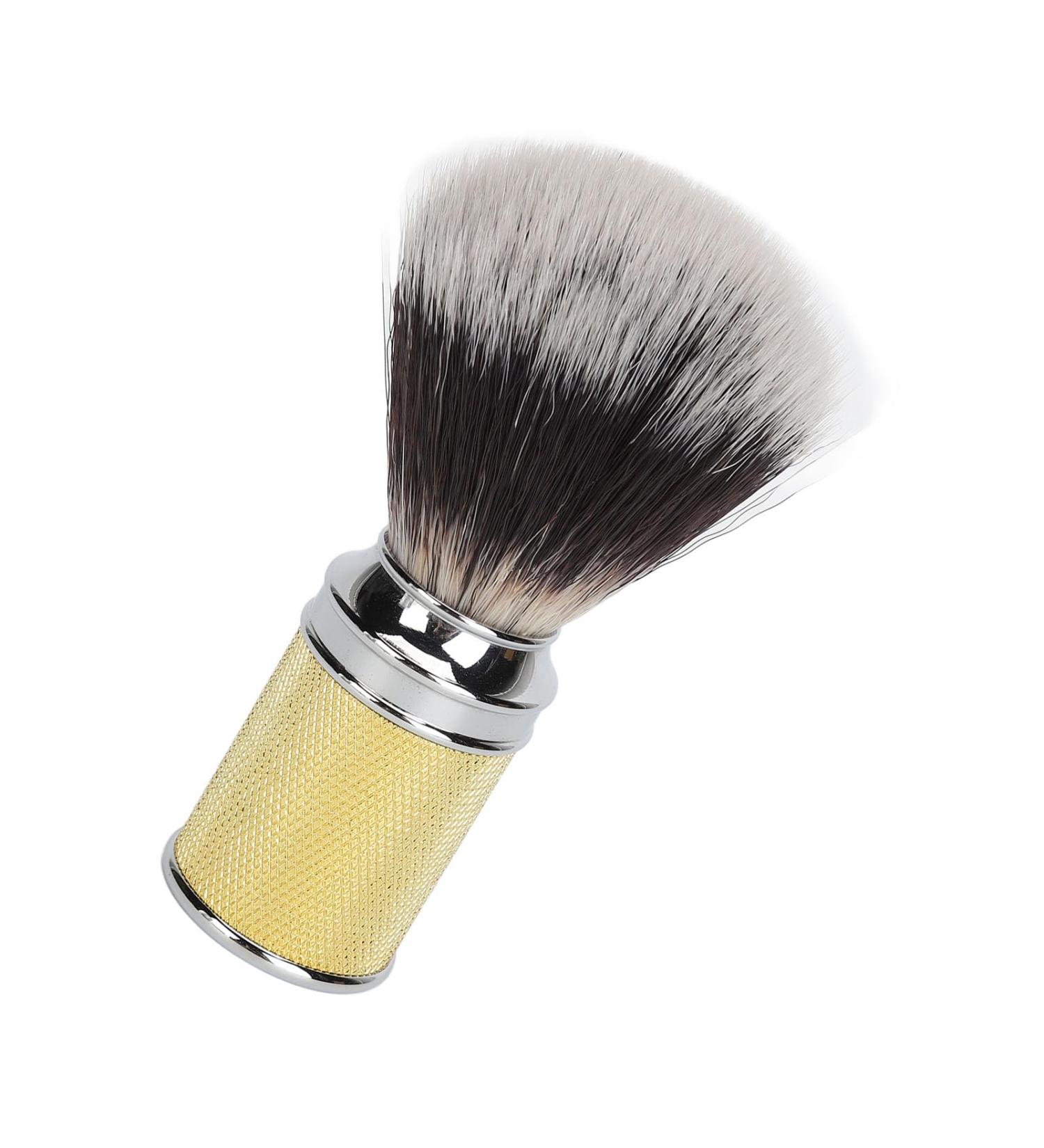 Premium Beard Foam Brush - Curved Handle Synthetic Dirt Removal for Salon & Home Use - GOLD - Buy Online on GoSupps.com