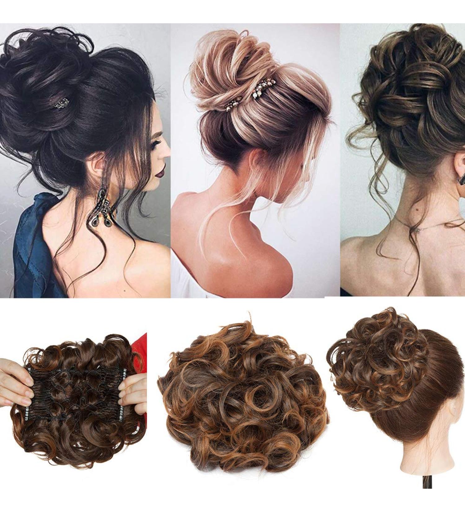 Buy SEGO Hair Extensions | Real Hair Bun & Hairpiece - Dark Brown to Light Brown Updos - Buy Online on GoSupps.com