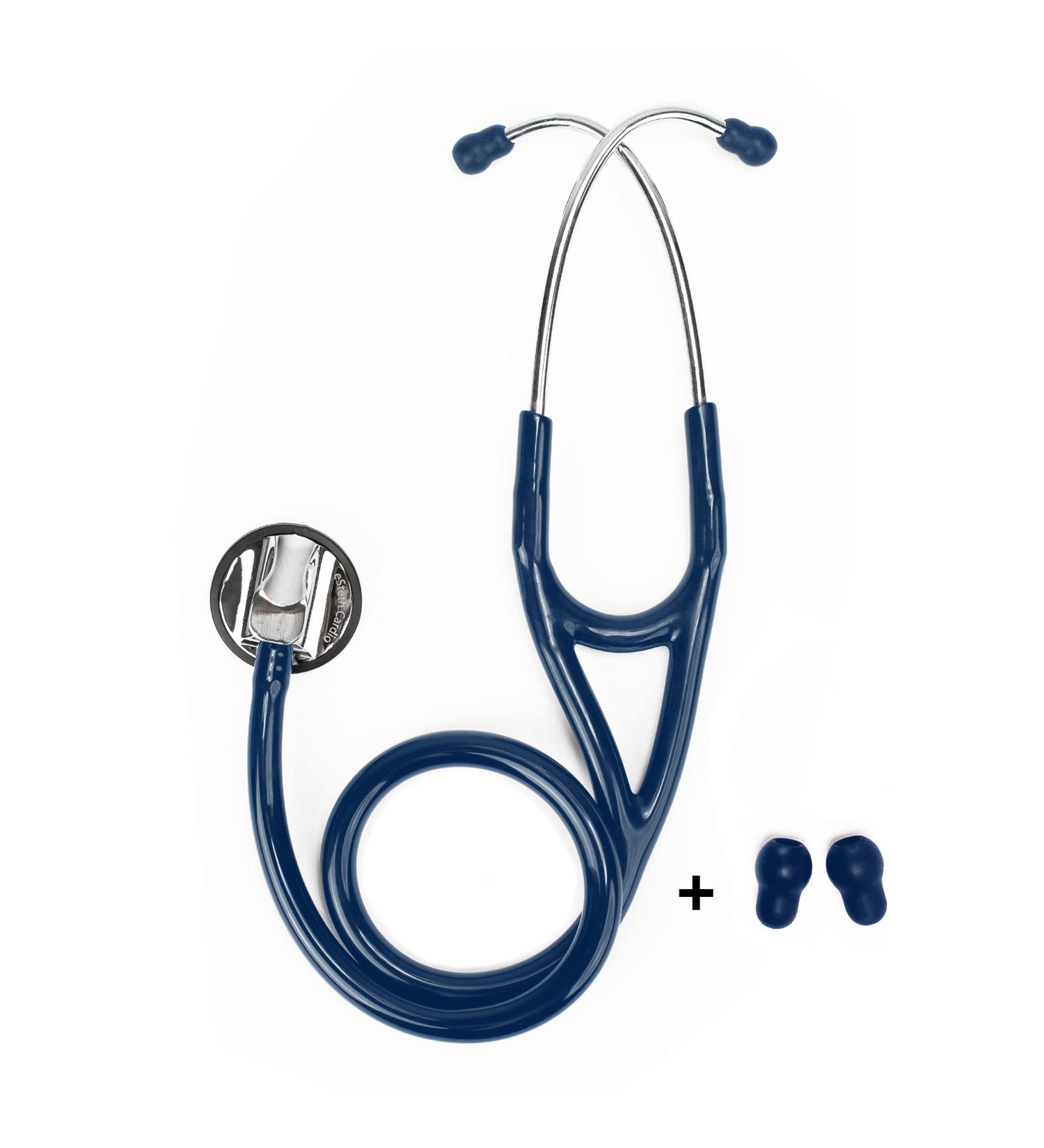 eSteth Cardiology Stethoscope - Ultra Sensitive Single Head - Extra Ear Tips & 30" Flexible Tubing - Navy Blue | Professional Medical Equipment - Buy Online on GoSupps.com