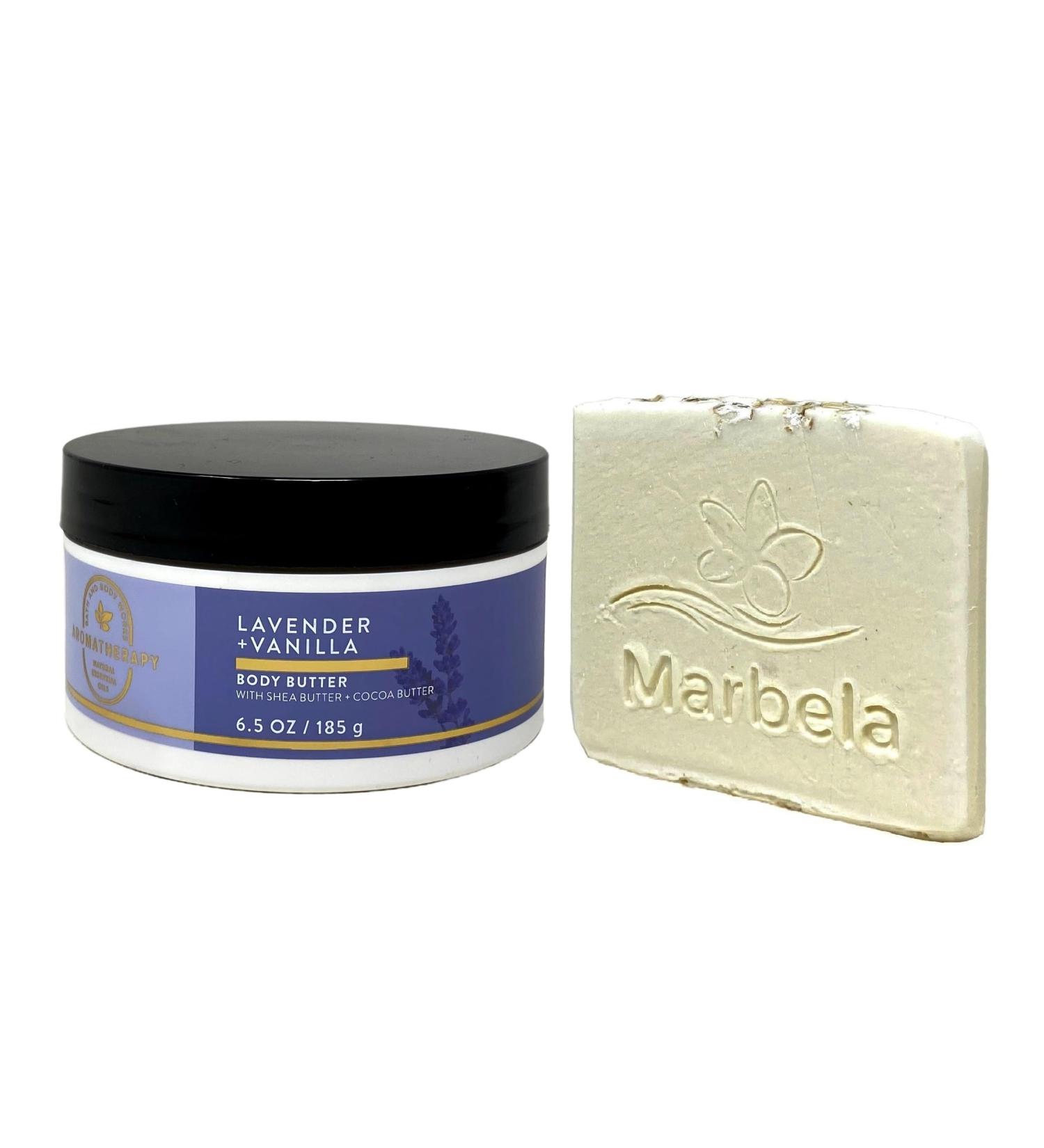 Bath & Body Works Aromatherapy Lavender + Vanilla Body Butter with a Natural Oats Sample Soap - Buy Online on GoSupps.com