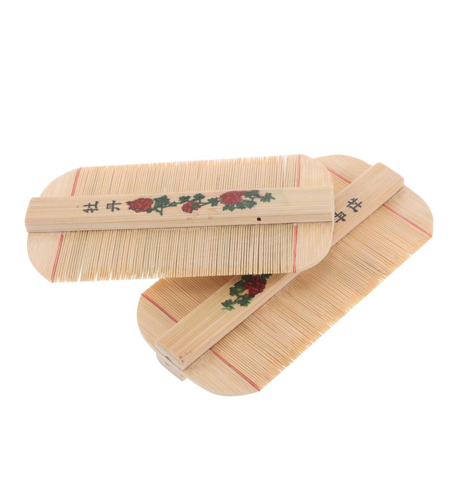 Yardenfun 2pi ces Peigne Dents Fines Double Face Bambou Naturel pour limination des Pellicules et Toilettage Pr cis des Cheveux - Buy Online on GoSupps.com