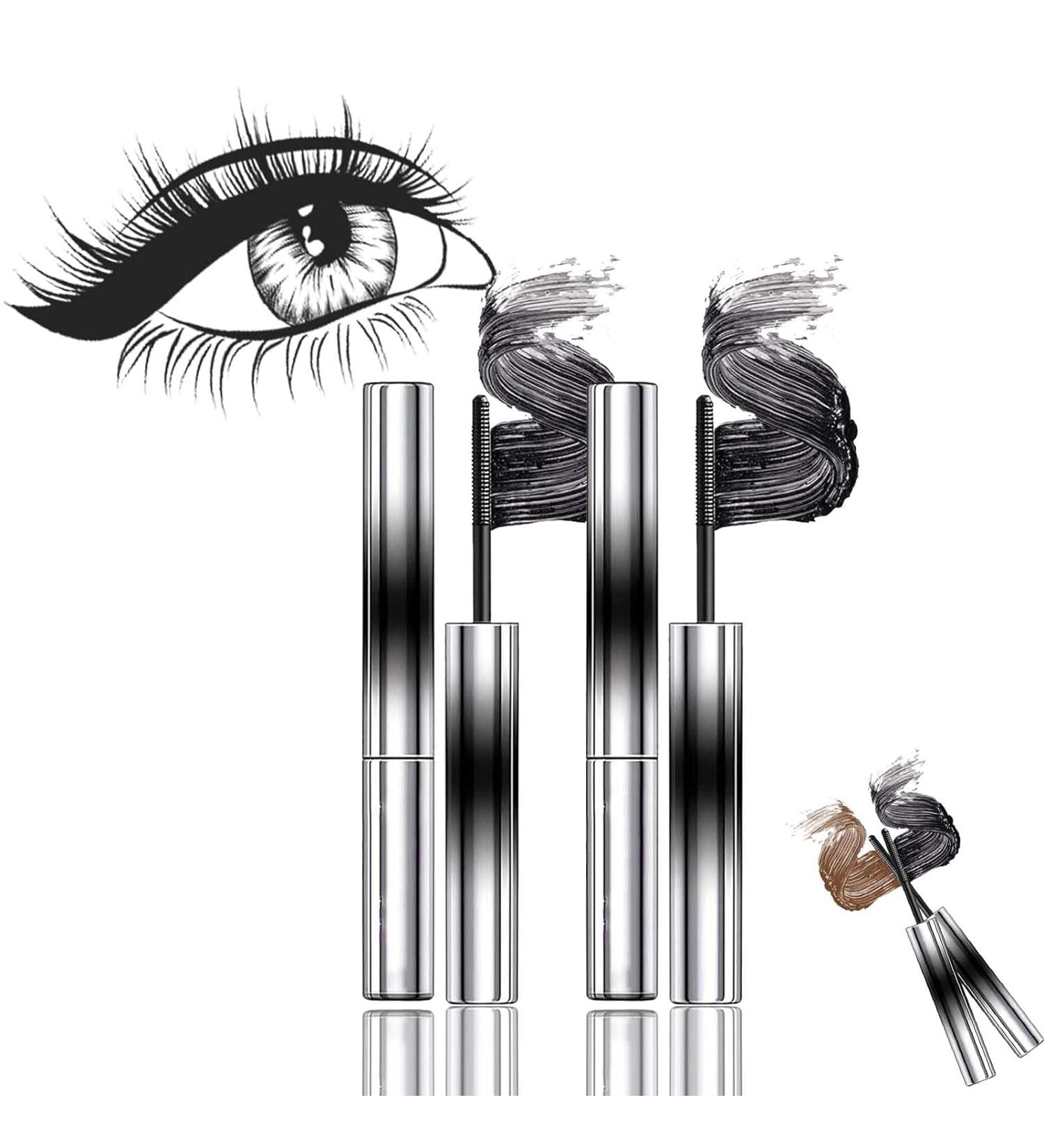 Olivia Blaire Iron Wand Mascara Bristleless Metal Rod Mascara Judy Doll Mascara 3d Curling Eyelash Iron Mascara Waterproof Flake Proof Long Lasting (2*Black) - Buy Online on GoSupps.com