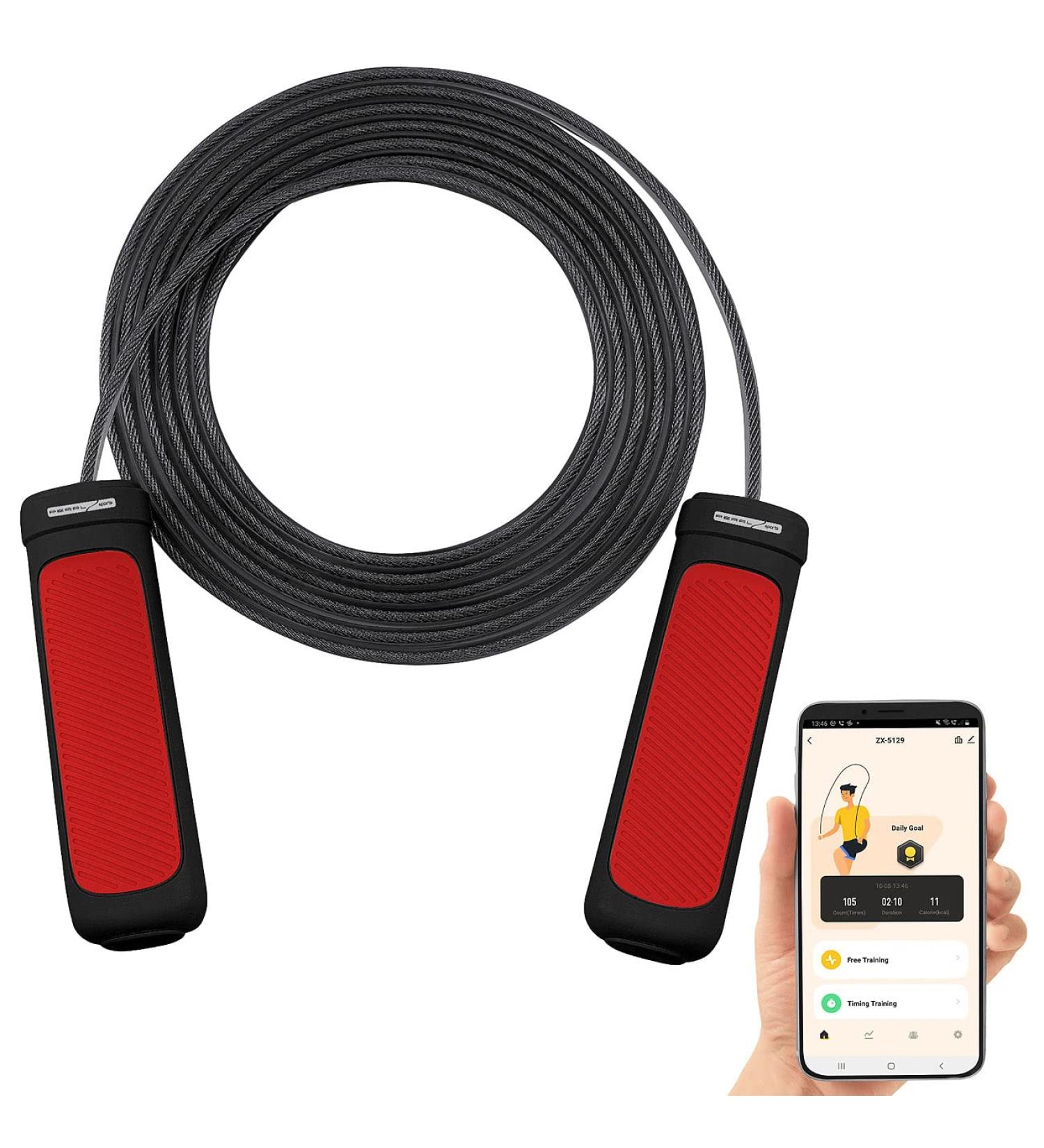 Smart Bluetooth Jump Rope with Heart Rate & G Sensor - Pearl Sports Premium Fitness Gear - Buy Online on GoSupps.com