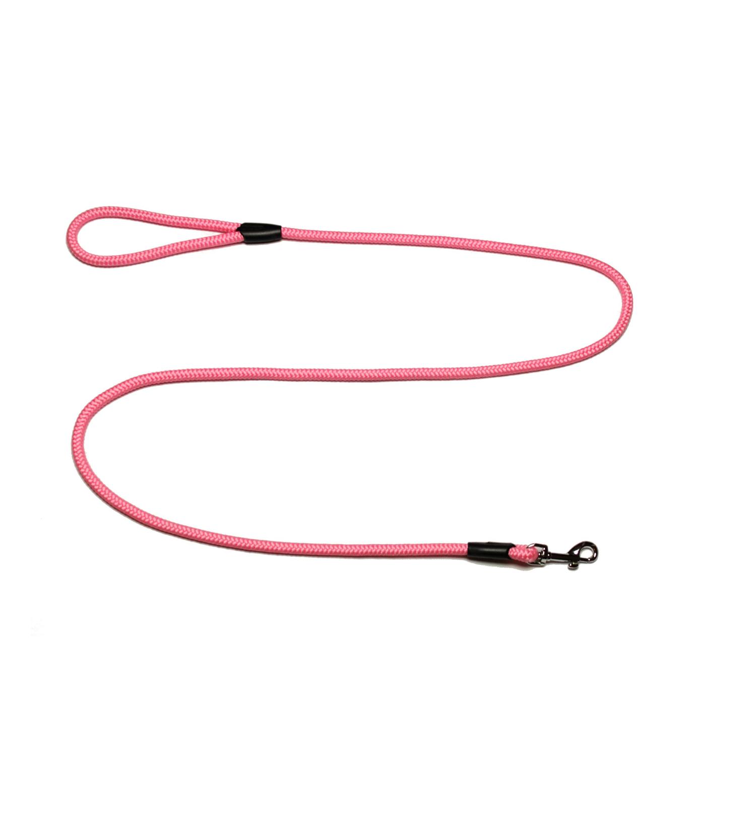 Leash - Rope leash with hand loop Basic 10mm 27 colours 7 lengths (1.55 m pink) 1.55 m pink