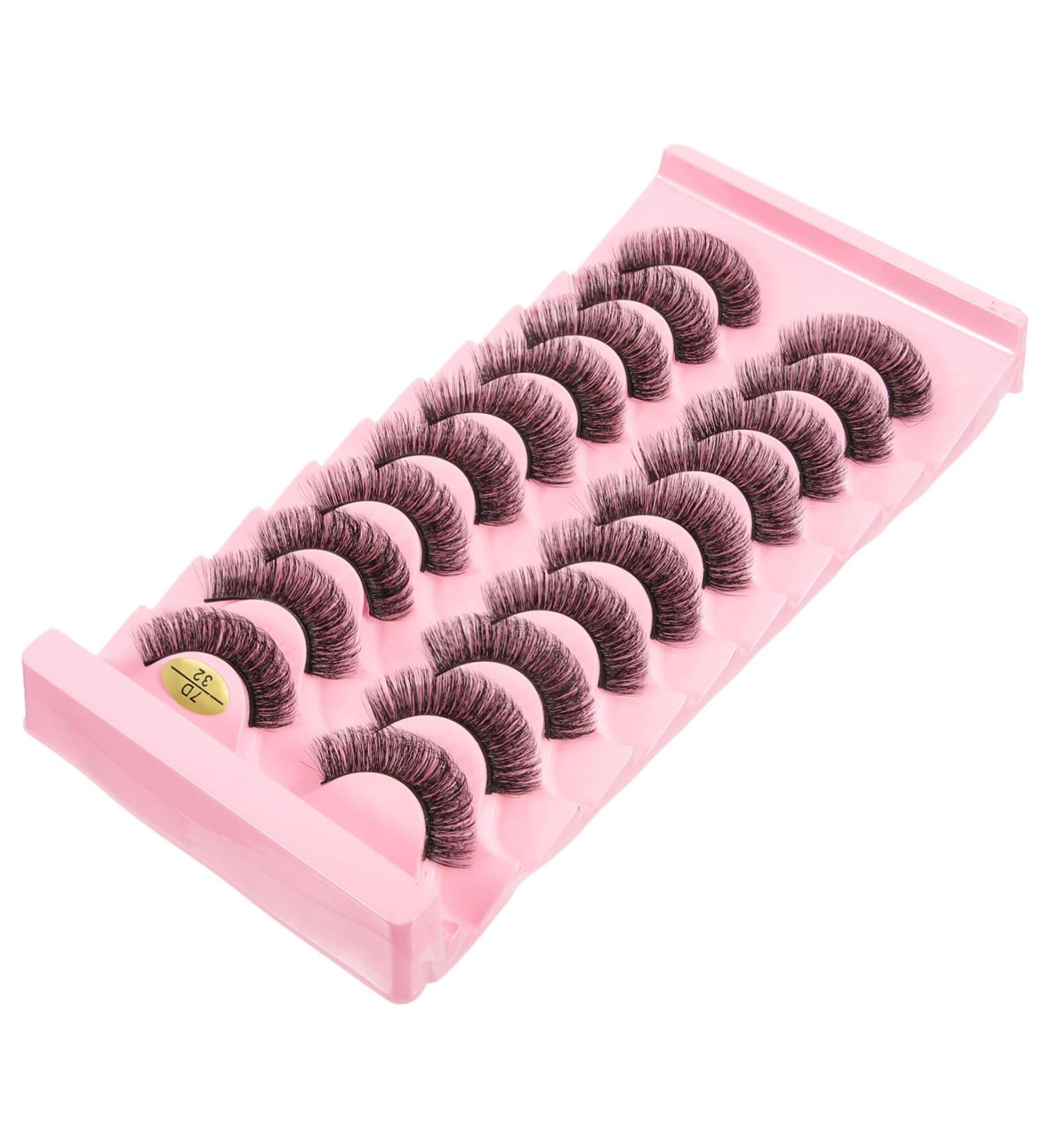 Healeved 10 Pairs Fake eyelashes Russia Curly 7d fiber - Buy Online on GoSupps.com