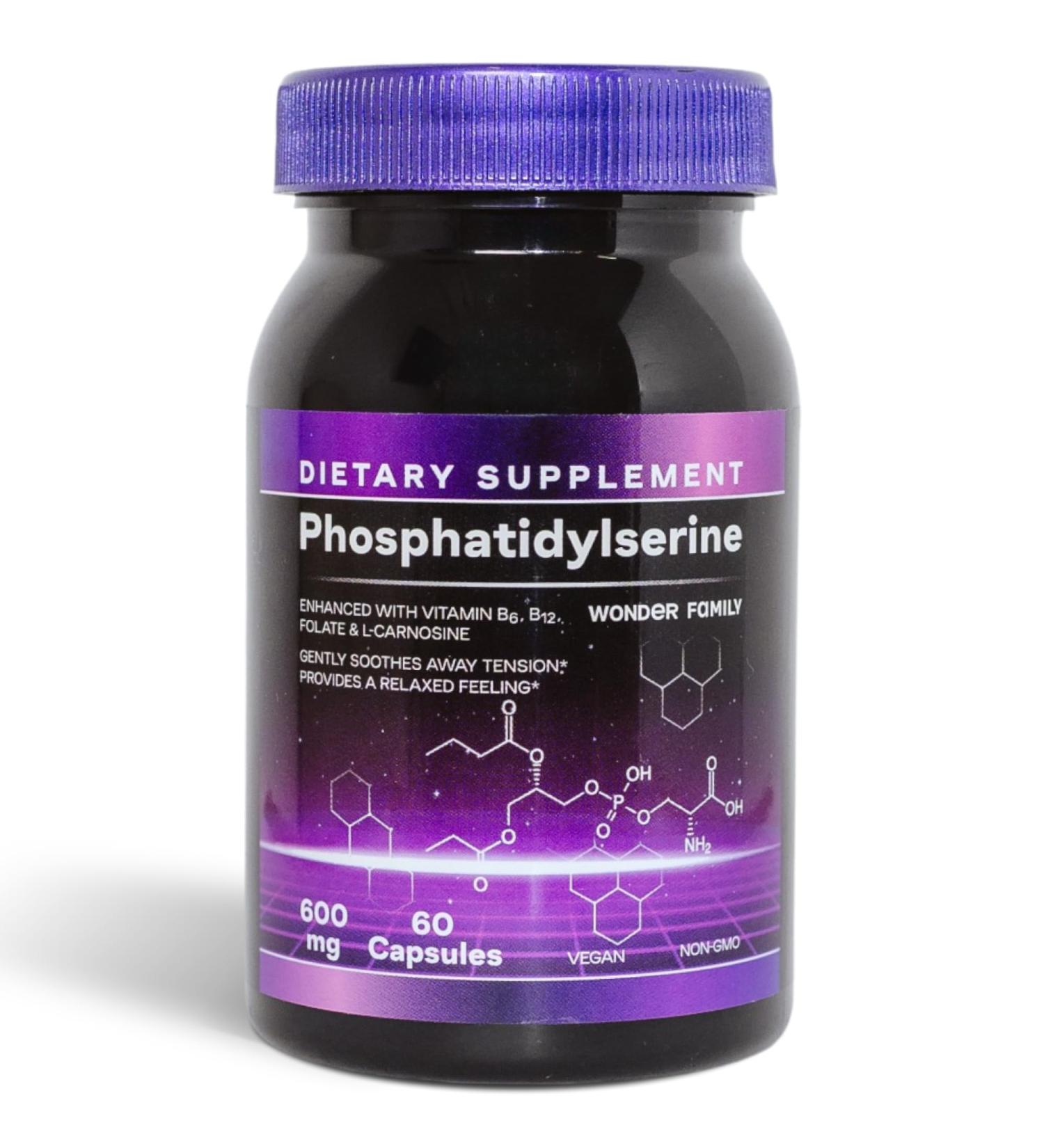 Brain Supplements for Memory and Focus Phosphatidylserine Supplement 600MG & L-Carnosine Brain Food & Energy Booster for Women Men Derived from Sunflower Lecithin 60 Phosphatidyl Serine Pills - Buy Online on GoSupps.com