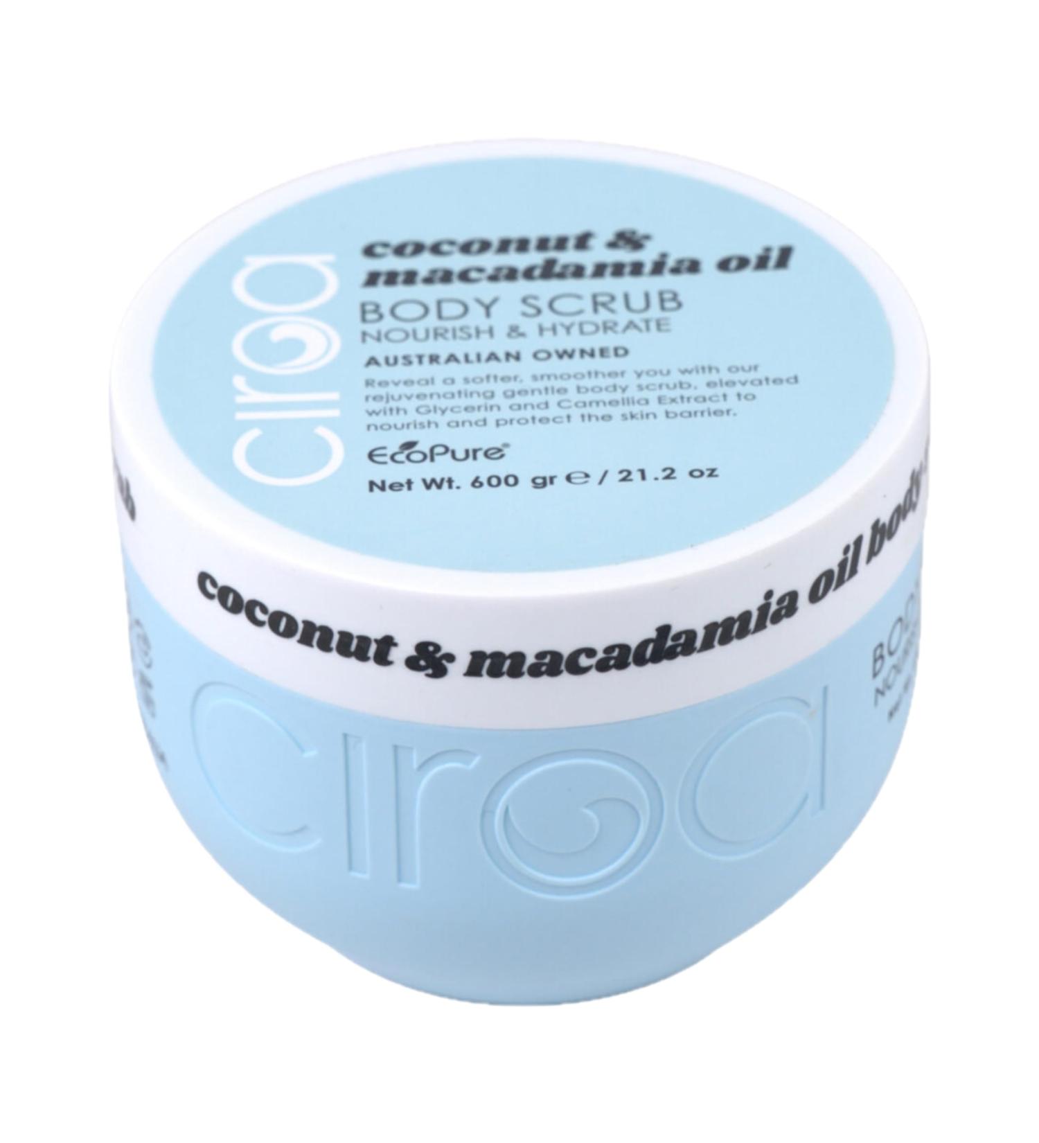 Ciroa Hydrating Coconut & Macadamia Oil Body Scrub 21.2 oz