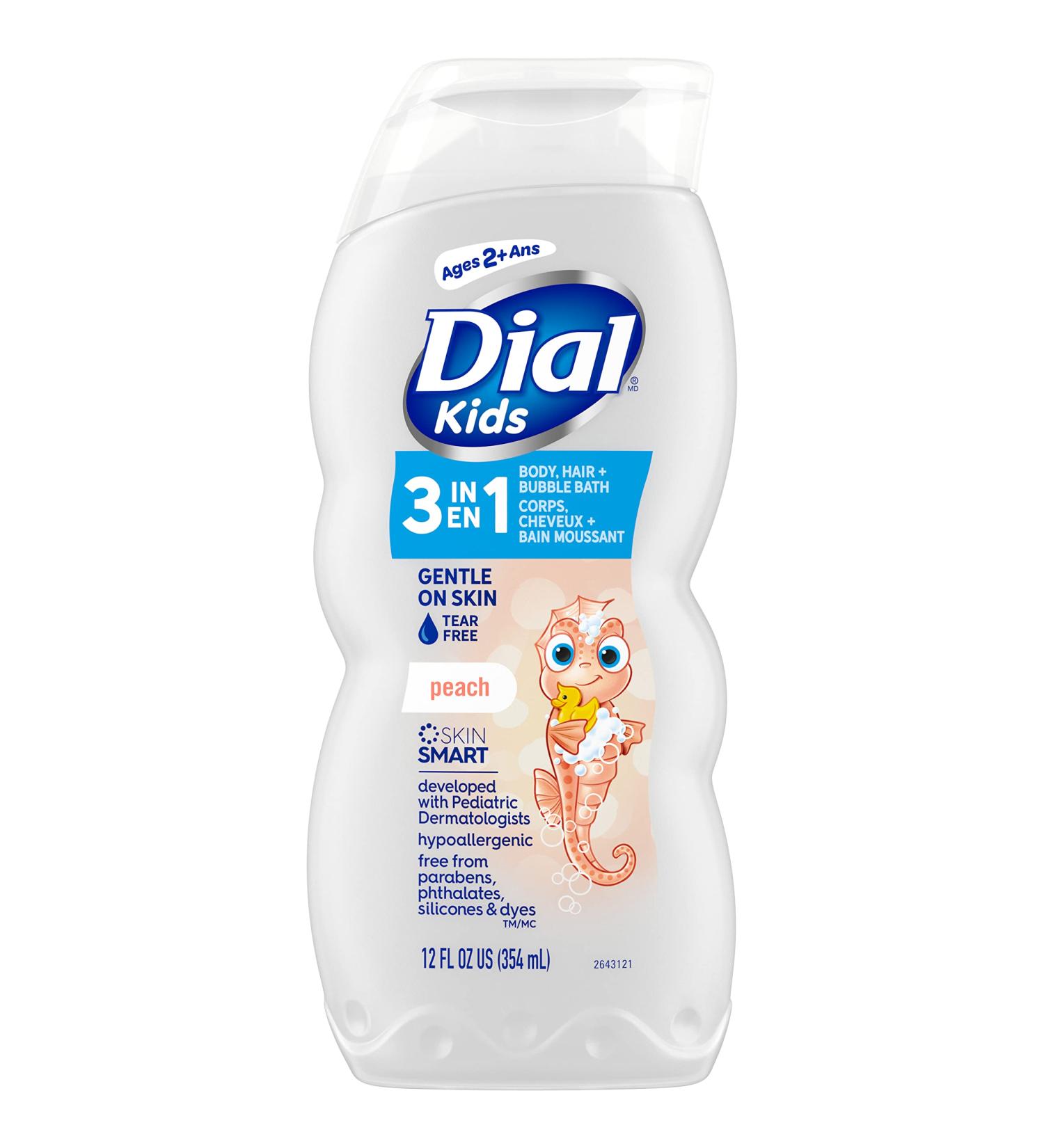 Buy Dial Kids Body Wash - Peachy Clean 12 oz | Gentle & Fun Bathtime Essentials for Kids - International Shipping Available - Buy Online on GoSupps.com