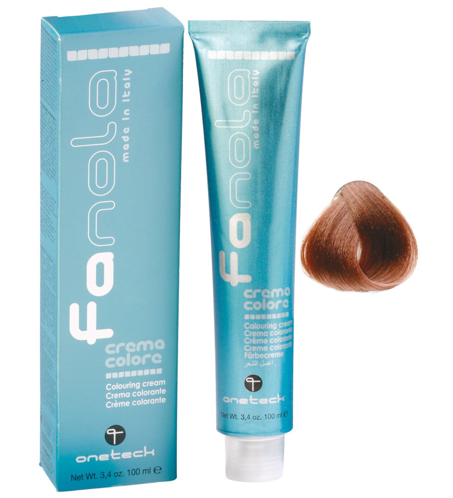 Fanola Crema Colore 7.4 Blond Copper Colouring Cream - 100 ml | Premium Hair Color for International Shipping - Buy Online on GoSupps.com