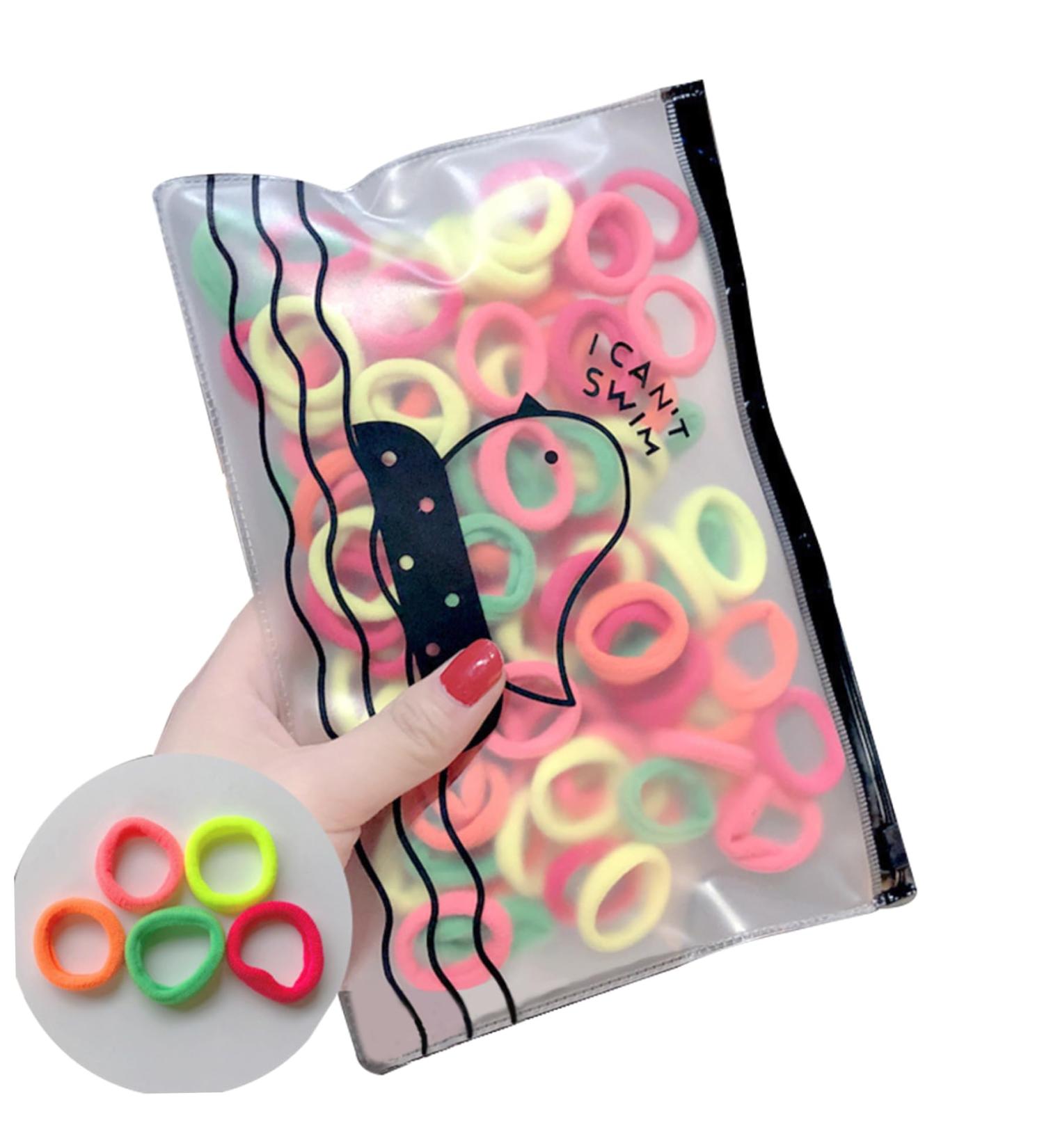 Elastic Band Hair Tie Soft Hair Tie Seamless Hair Tie for Thick Curly Hair Strong Elastic Ponytail Holder for Women Girls 100 Pieces 1 - Buy Online on GoSupps.com
