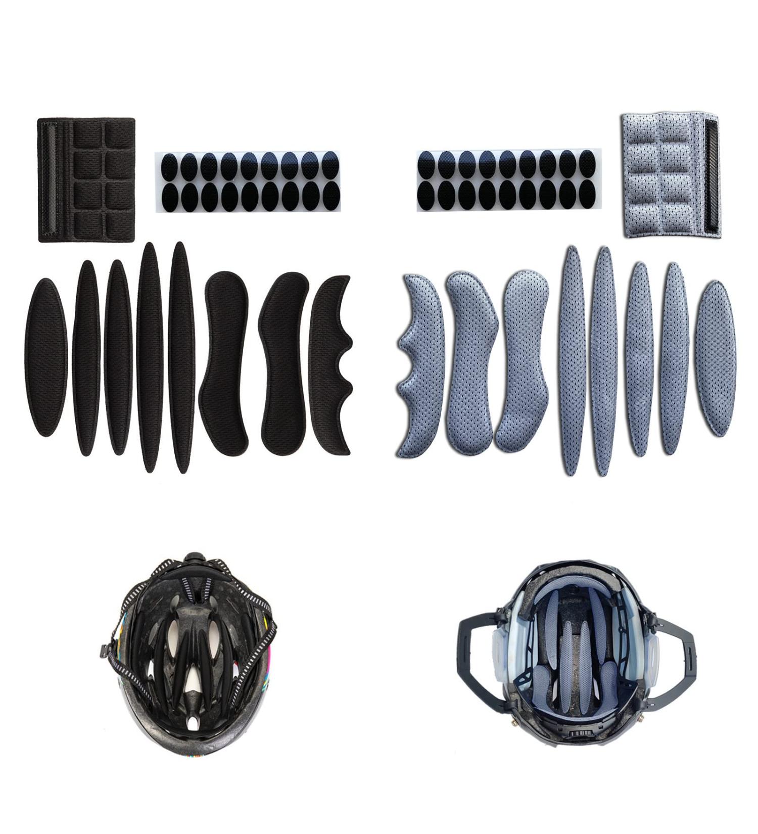 Buy Lawen Creative Universal Bicycle & Motorcycle Helmet Cushions - 2 Sets of Foam Pads with Velcro in Black & Gray for Ultimate Comfort - Buy Online on GoSupps.com