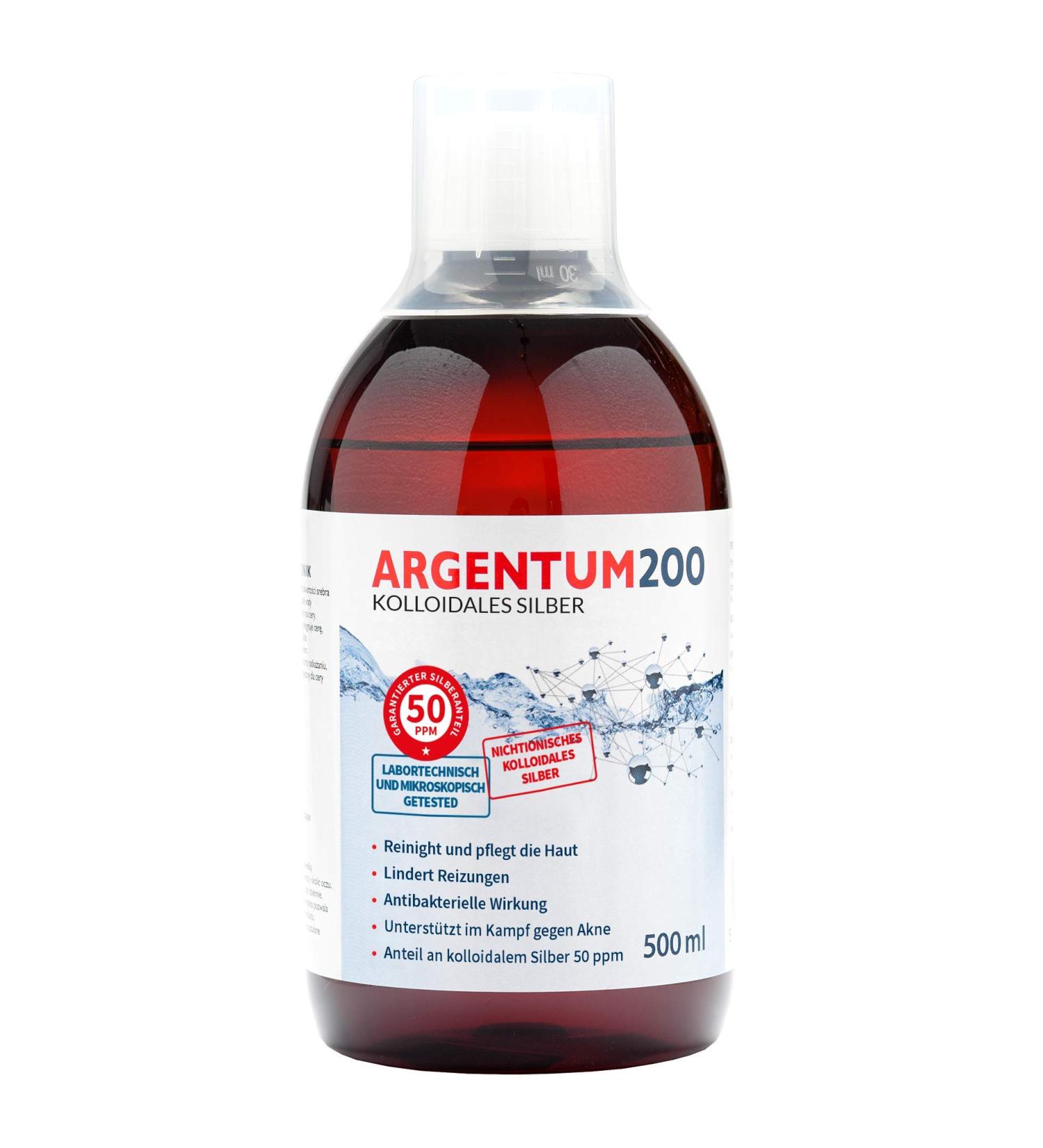 Argentum 200 Colloidal Silver Toner (50ppm) 500ml - Buy Online on GoSupps.com