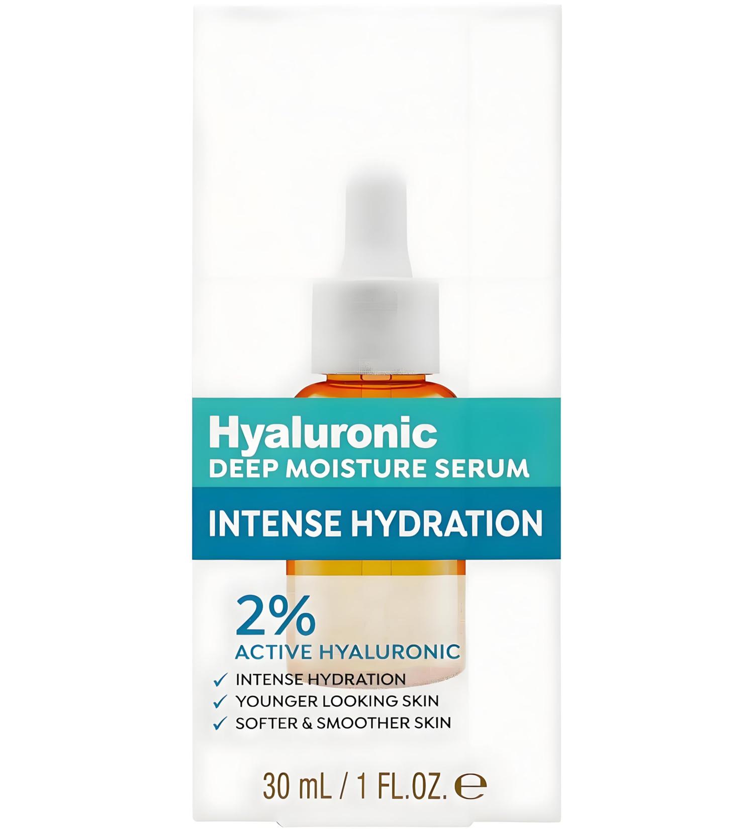 Hyaluronic Deep Moisture Serum - 2% Hyaluronic Acid for Deep Hydration Smooths Fine Lines Lightweight & Non-Sticky Radiant Skin - 30ml - Buy Online on GoSupps.com