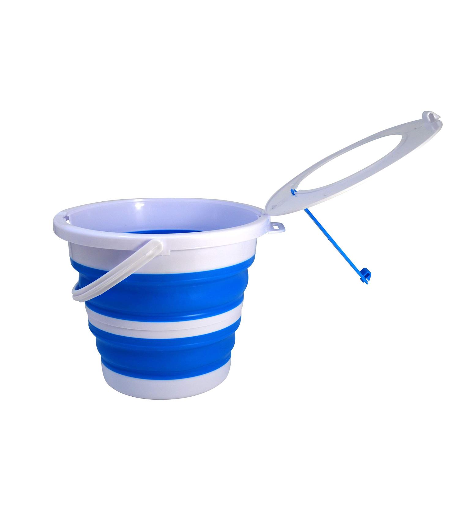 Black Anchor Collapsible Bait Bucket 10L | Lightweight with Aerator Slot and Tubing Hole - Buy Online on GoSupps.com