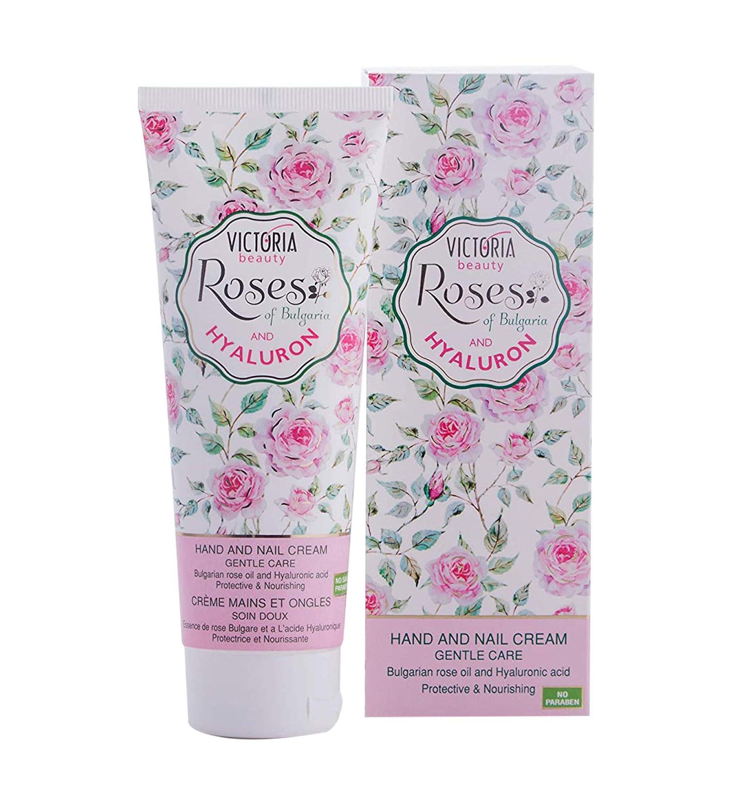 Victoria Beauty Hand Cream for Dry Cracked Hands - Rose Oil & Hyaluronic Acid - 100ml Optimal Nail Care - Buy Online on GoSupps.com