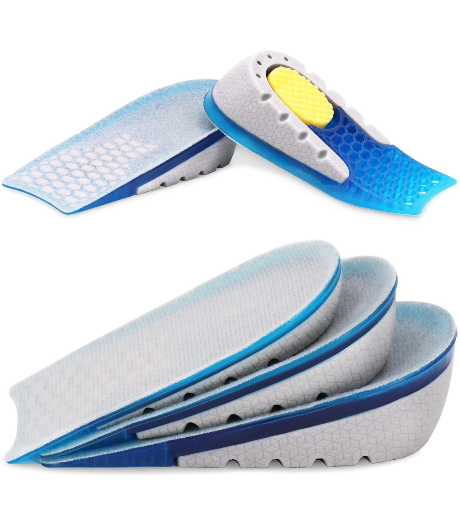 Ailaka Gel Height Increase Insoles 1 Pair - Shock Absorption Heel Cushion Pads - 3.5cm Height Lift Inserts for Men & Women - Buy Online on GoSupps.com