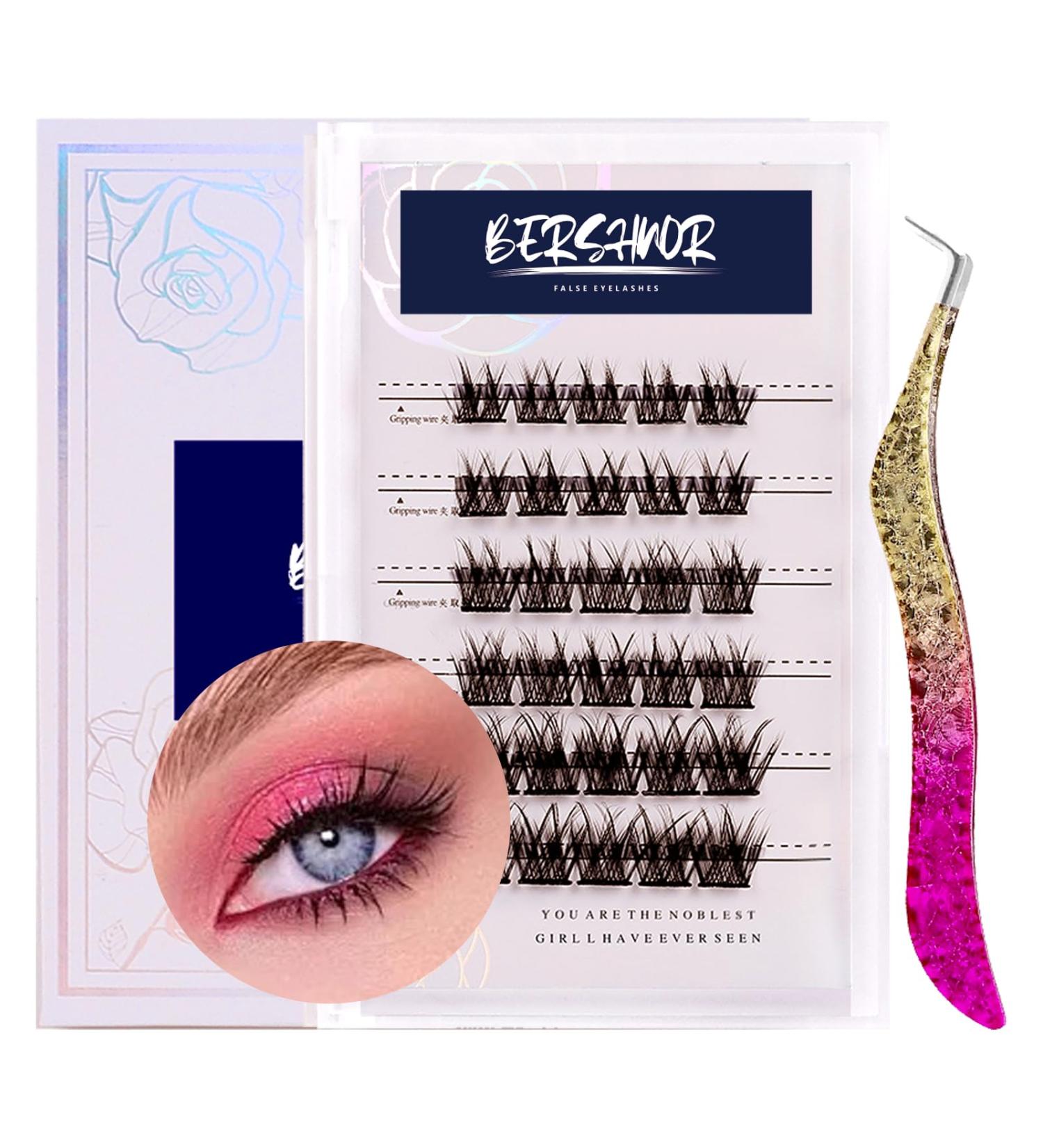 Bluesmurfs Self Adhesive Individual Lashes | Reusable No Glue Fake Eyelashes Clusters - Easy to Use Natural Eye Lashes I01 - Buy Online on GoSupps.com