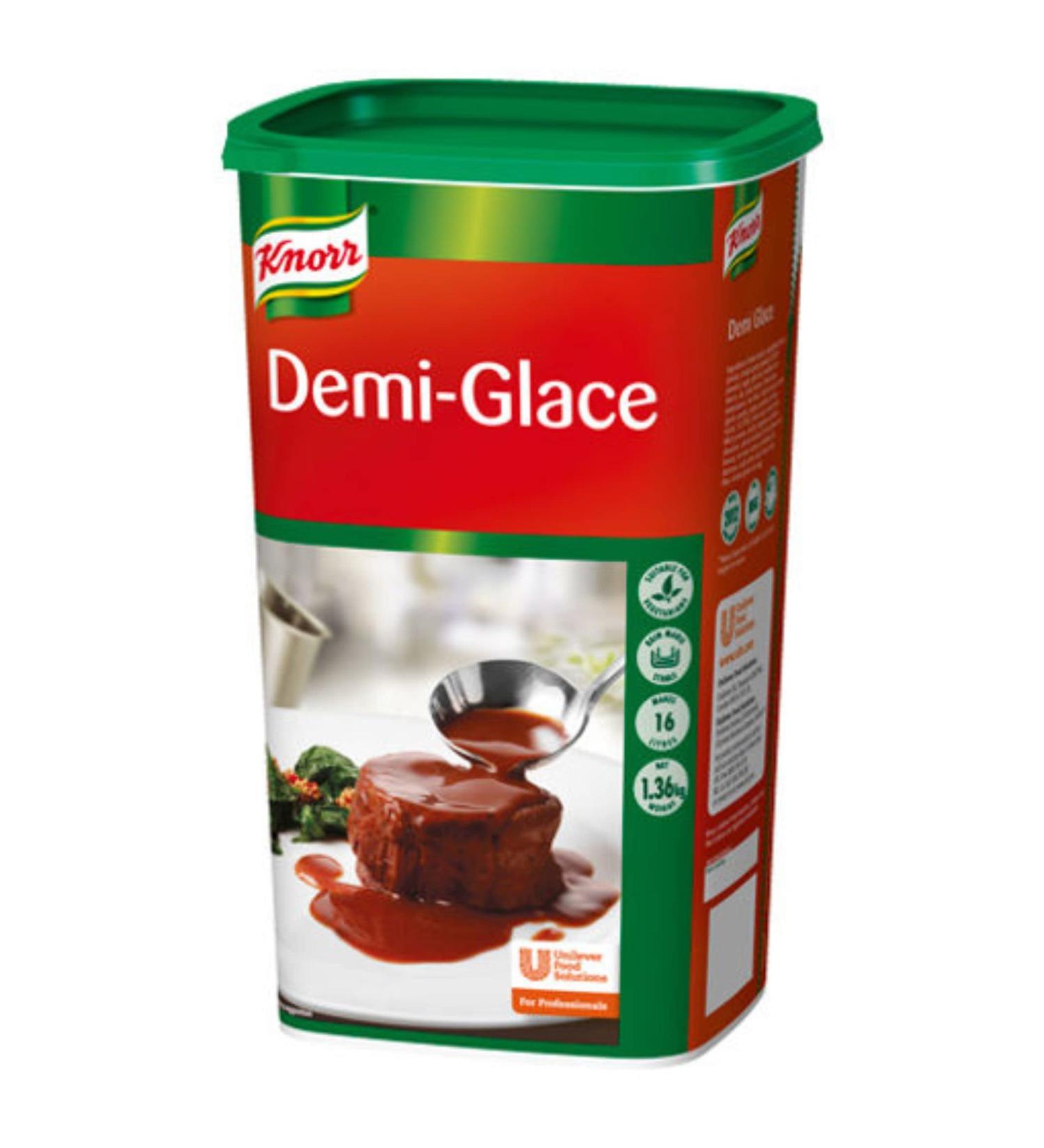 Demi Glace mix 1.36 KG Makes 16 Litres.Demi-Glace Sauce mix. Ideal as a base for classic brown sauces diane madeira onion and bordelaise