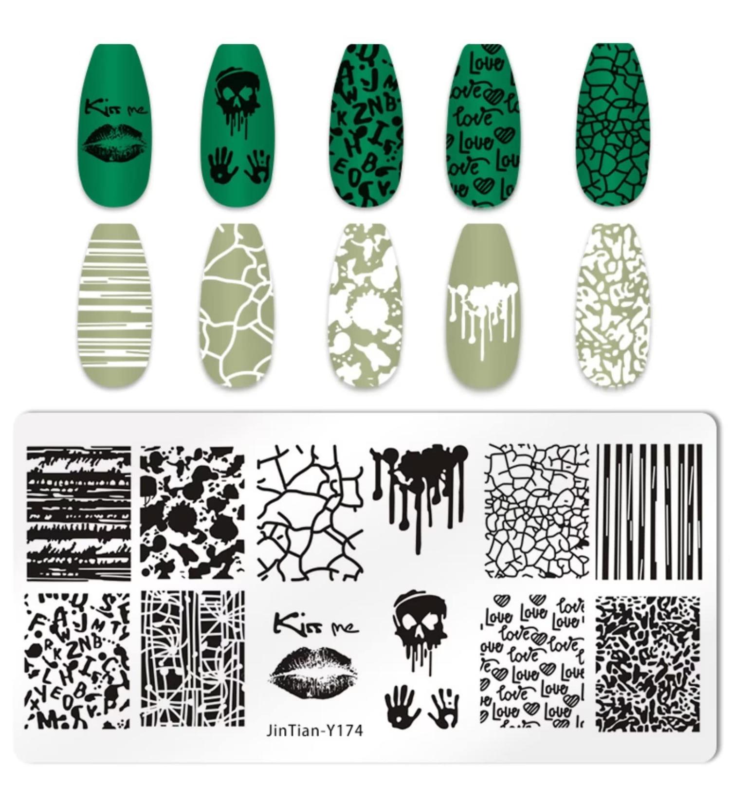 Runrayay Halloween Nail Stamp Plate - Scary Themed Nail Art Stencils | Stainless Steel Nail Tools for Spooky Designs - Buy Online on GoSupps.com