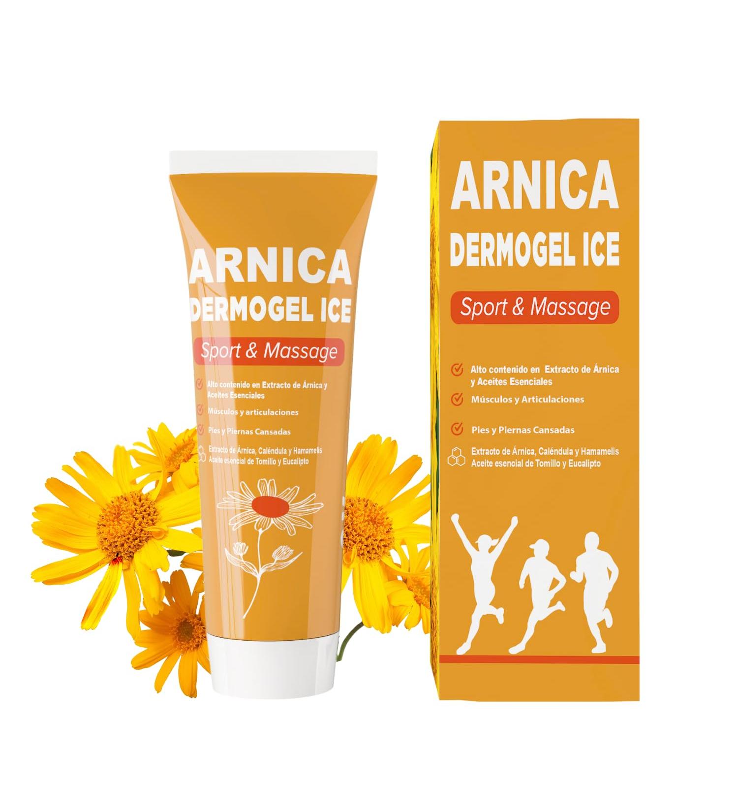 Gel cr me Arnica Montana - Pour muscles et articulations - Haute teneur en extrait d'arnica de calendula hamam lis - Massage (100 ml) - Buy Online on GoSupps.com