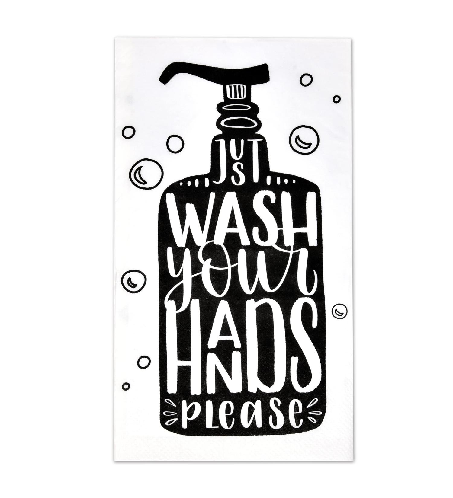 Bathroom Etiquette Guest Napkins - 100 Disposable Paper Pack for Parties & Events - Buy Online on GoSupps.com