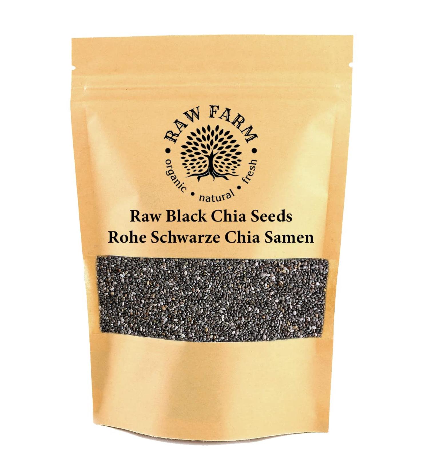Organic 1kg Raw Black Chia Seeds - Gluten-Free Superfood Powerhouse - Buy Online on GoSupps.com
