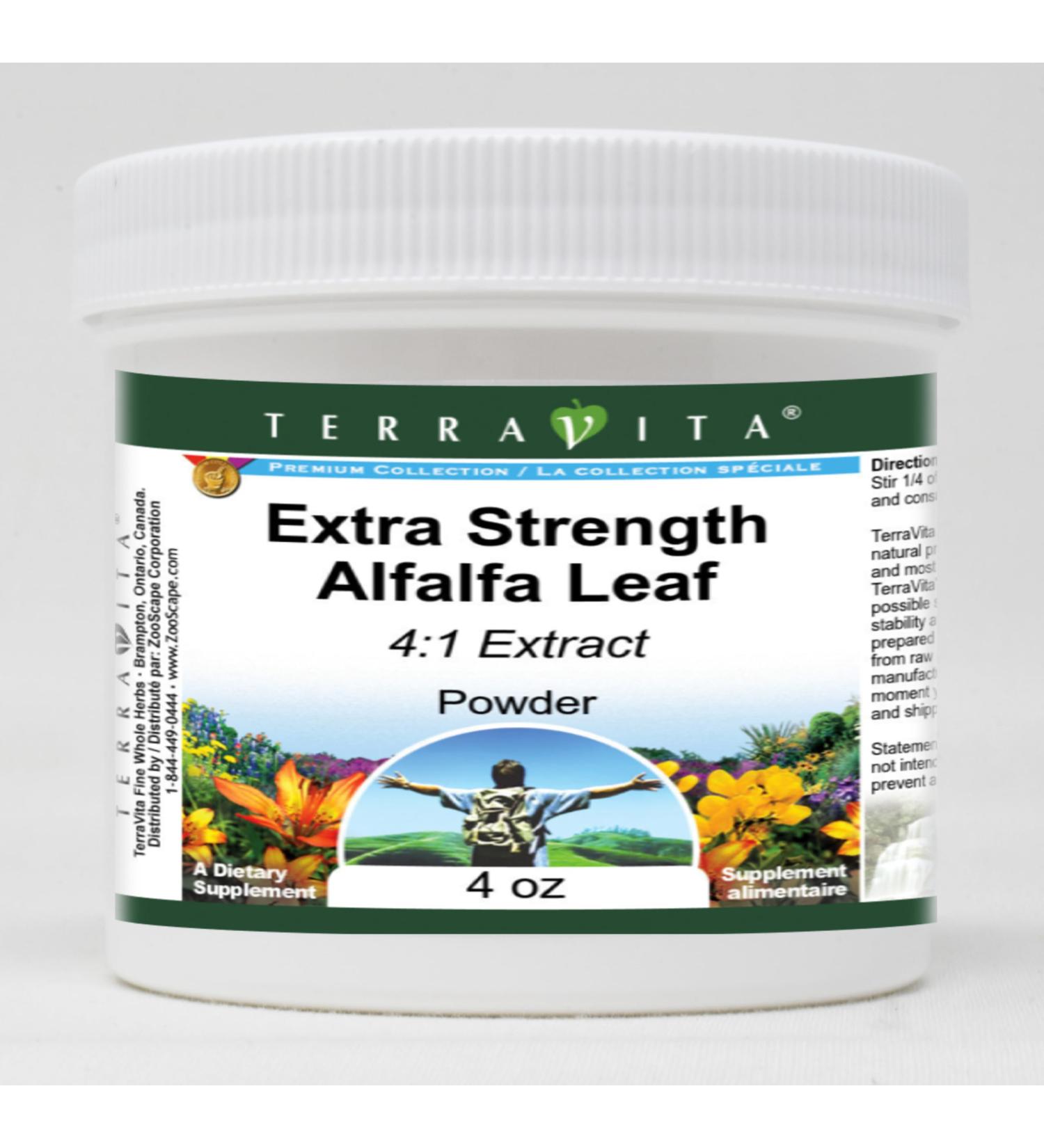 Extra Strength Alfalfa Leaf 4:1 Extract Powder (4 oz ZIN: 511240) - 3 Pack - Buy Online on GoSupps.com