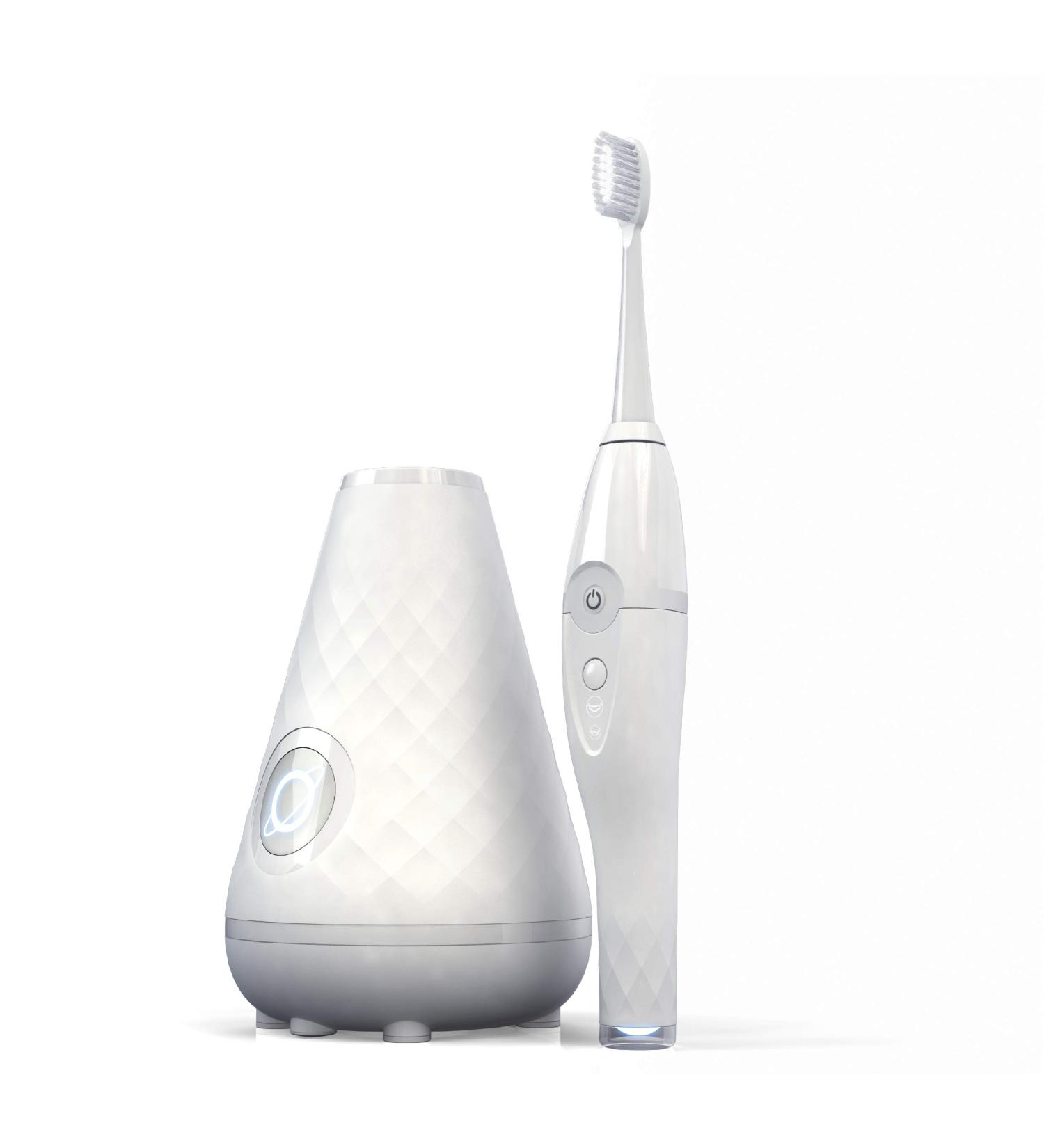 TAO Clean Umma Diamond Sonic Toothbrush - Dual Speed Electric Toothbrush with Docking Station - White - Buy Online on GoSupps.com