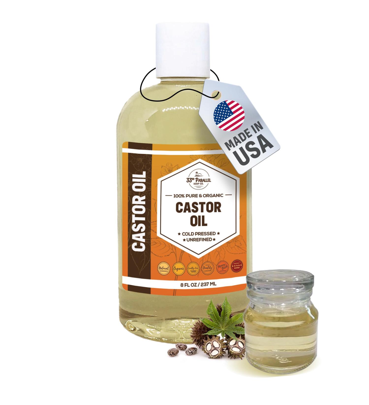 ORGANIC CASTOR OIL ( 8 oz ) Premium Cold Pressed Unrefined | 100% Natural Promotes Healthy Skin & Hair | Thickens Eyebrows Lengthens Eyelashes | Strengthens Nails Cuticles | Massage Oil | 8 FL OZ - Buy Online on GoSupps.com