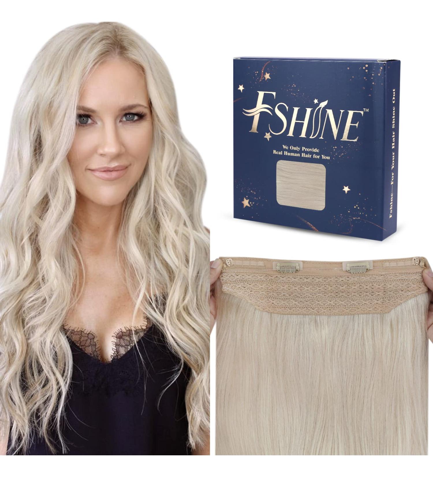 Buy FSHINE WAHN 18 Real Hair Extensions - Invisible Fish Line Platinblond Remy Human Hair #1000 - 80g Premium Quality - Buy Online on GoSupps.com