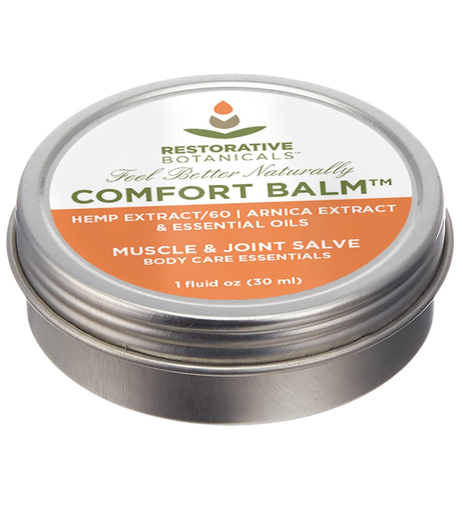 Restorative Botanicals 60mg Hemp Oil Salve with Arnica, 1oz - Soothing Comfort Balm - Buy Online on GoSupps.com
