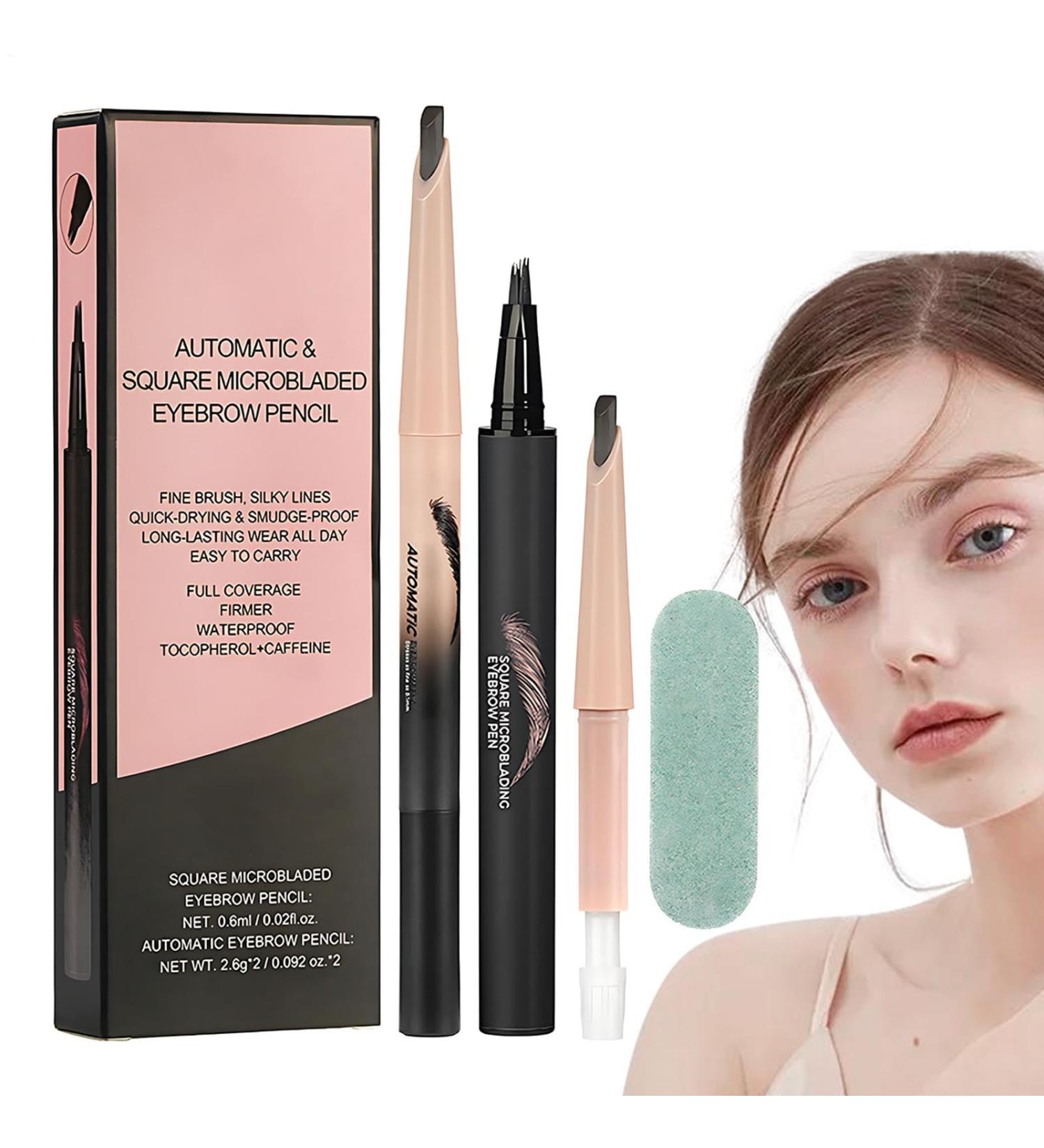  Ungtyb Curved Microblading Eyebrow Pen Waterproof 4-Prong Liquid Brow Pencil Hair-Like Applicator with Realistic Fine Strokes for Natural Lifted Brows Long Lasting Makeup - Buy Online on GoSupps.com